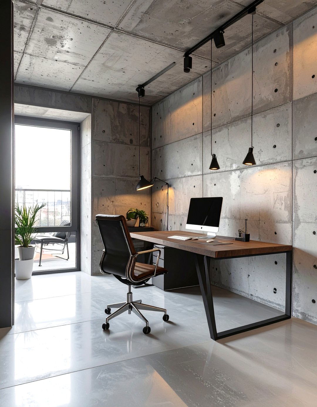 The Brutalist Concrete Office - 30 home office ideas for him