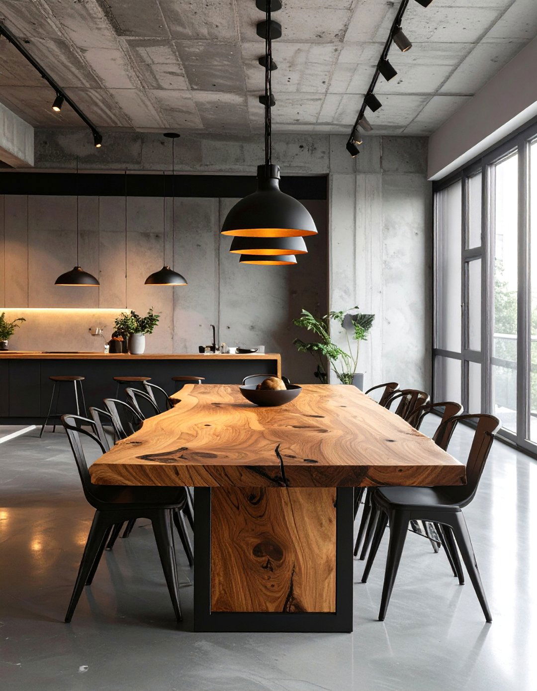 The Brutalist Dining Room with Natural Wood - 30 brutalist interior design ideas
