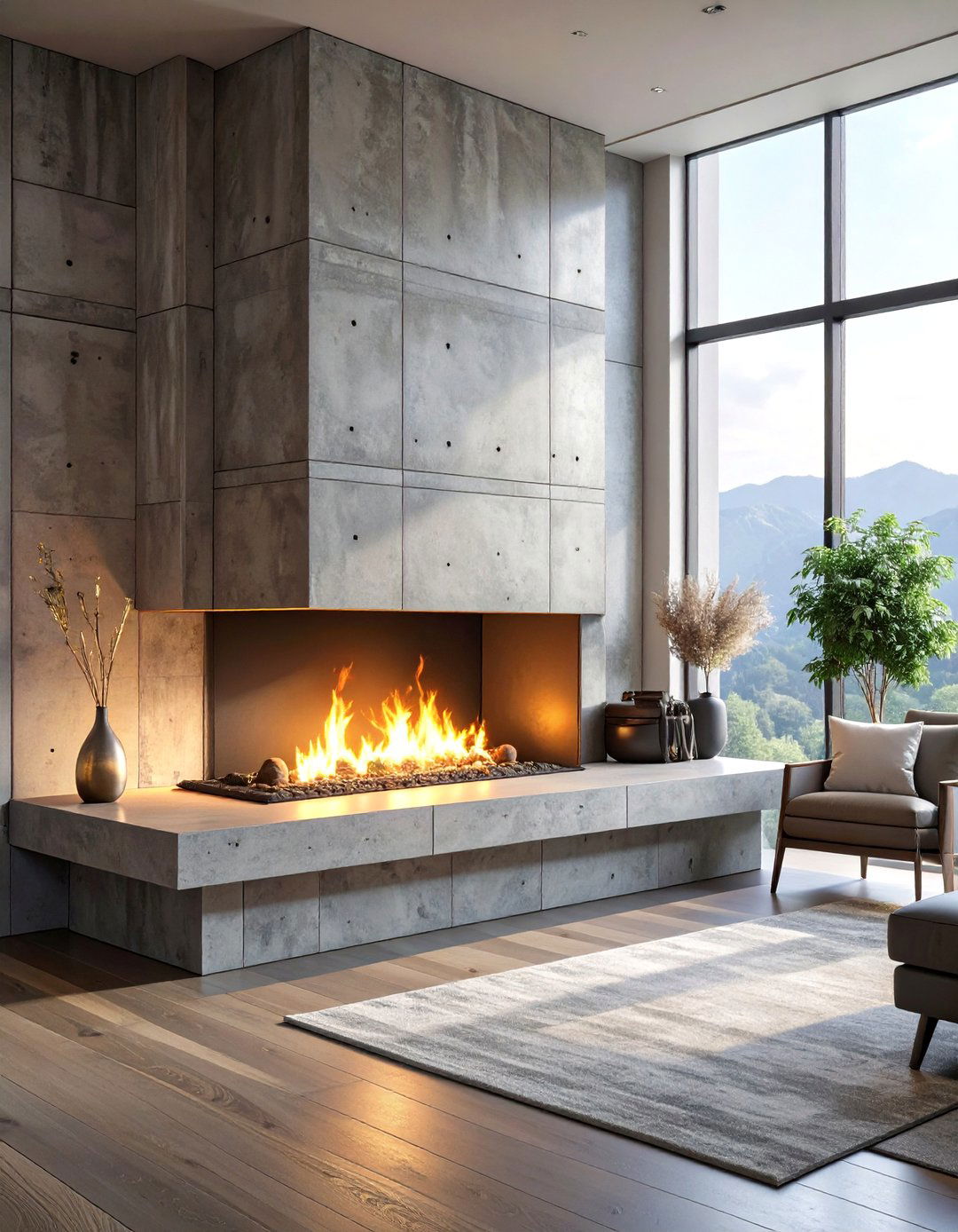 The Brutalist Fireplace Hearth - 30 brutalism interior design ideas