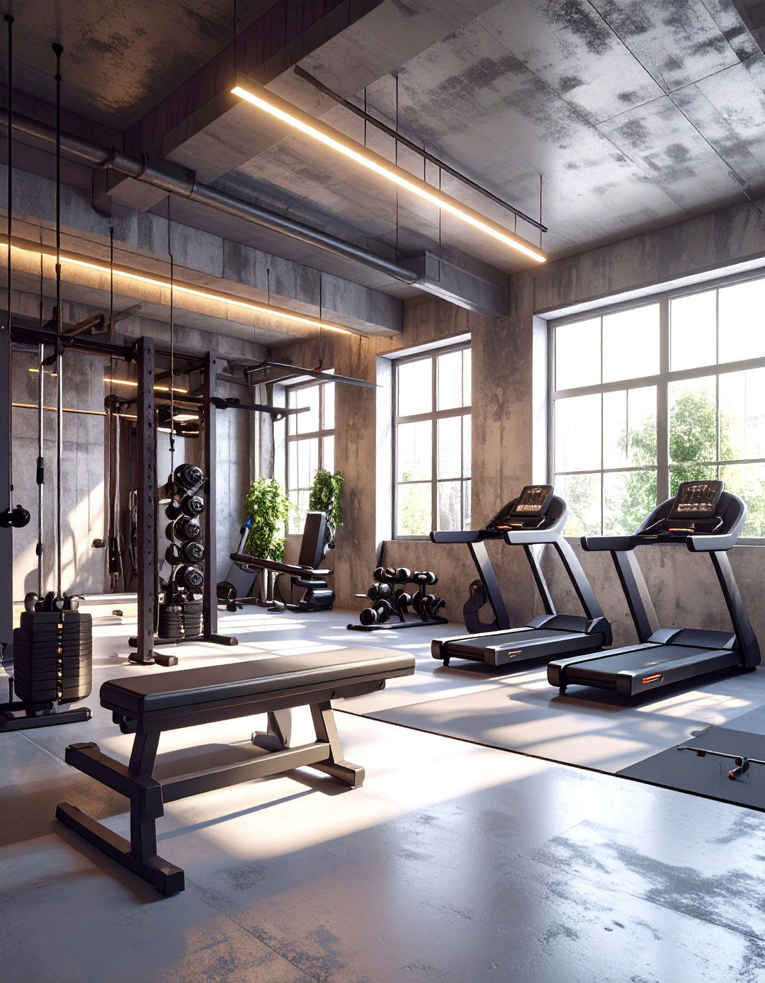 The Brutalist Home Gym - 30 brutalism interior design ideas
