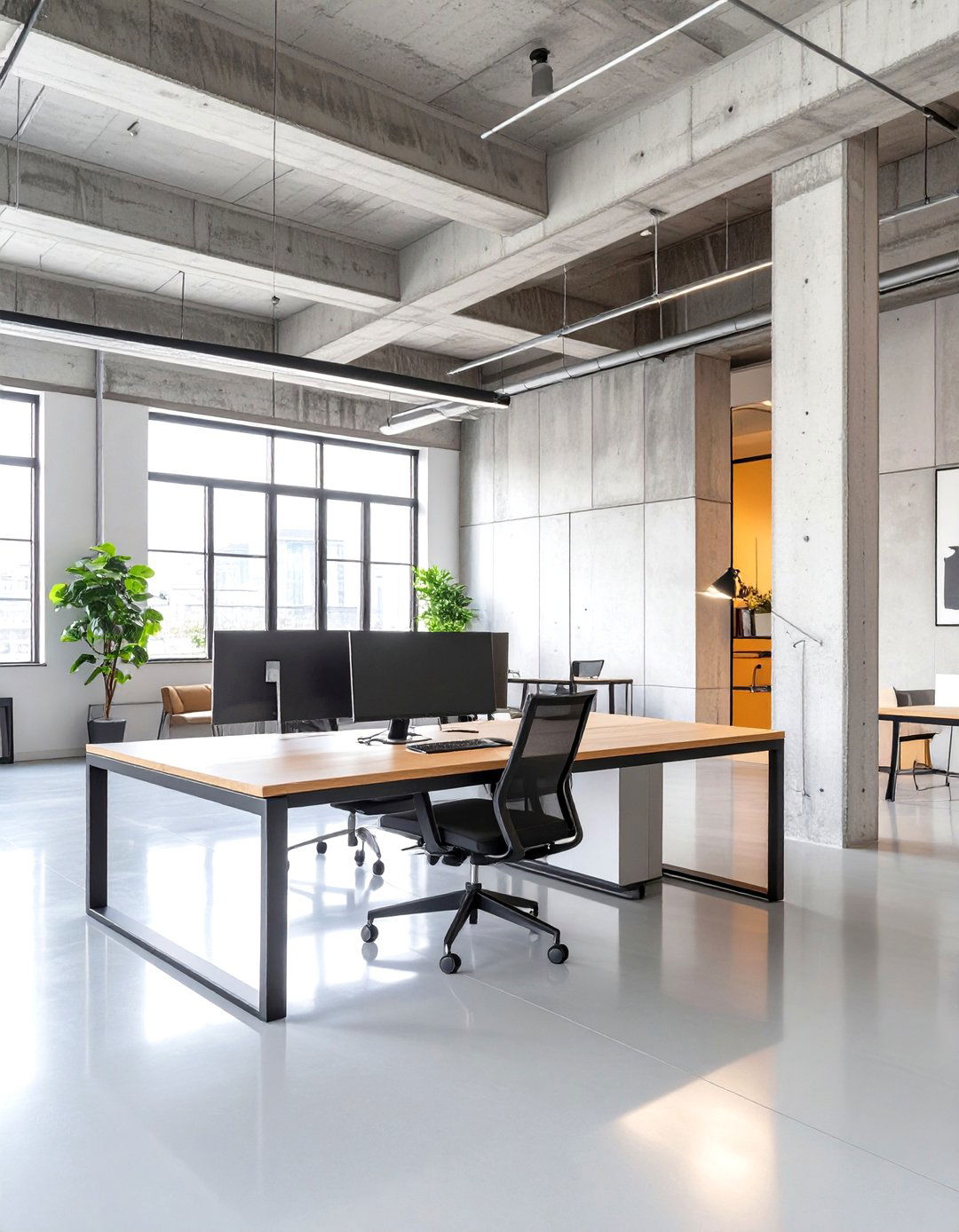 The Brutalist Honesty Office - 30 corporate office interior design ideas