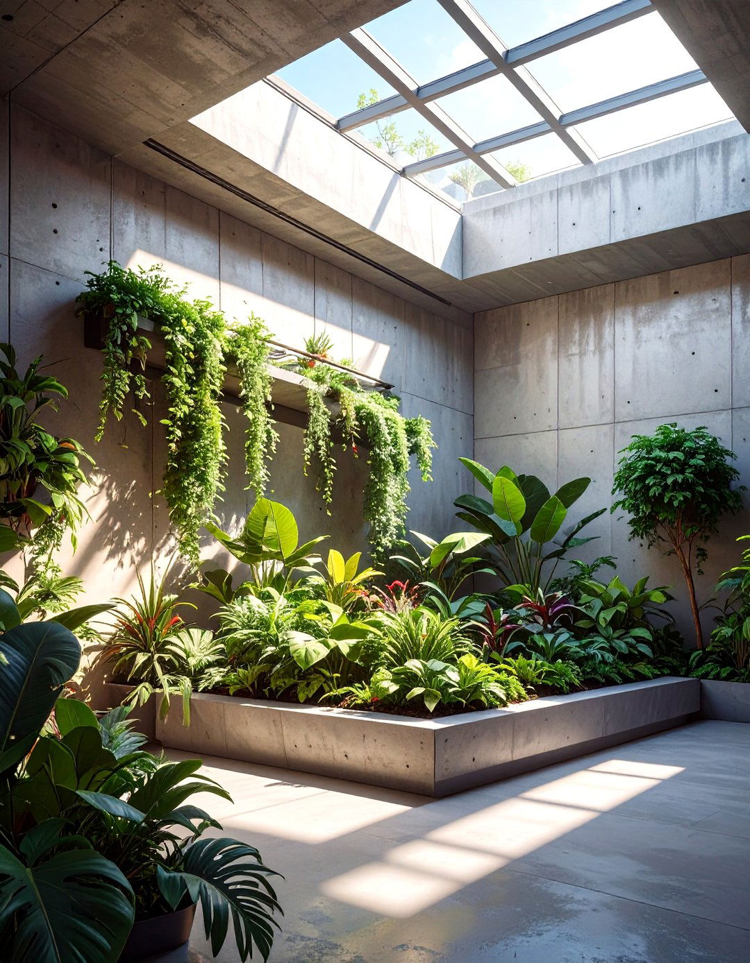 The Brutalist Indoor Garden Oasis - 30 brutalism interior design ideas