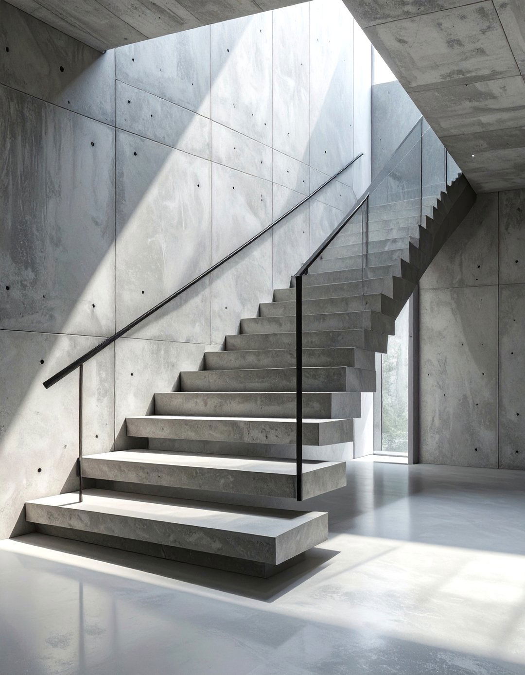 The Brutalist Staircase as Sculpture - 30 brutalism interior design ideas