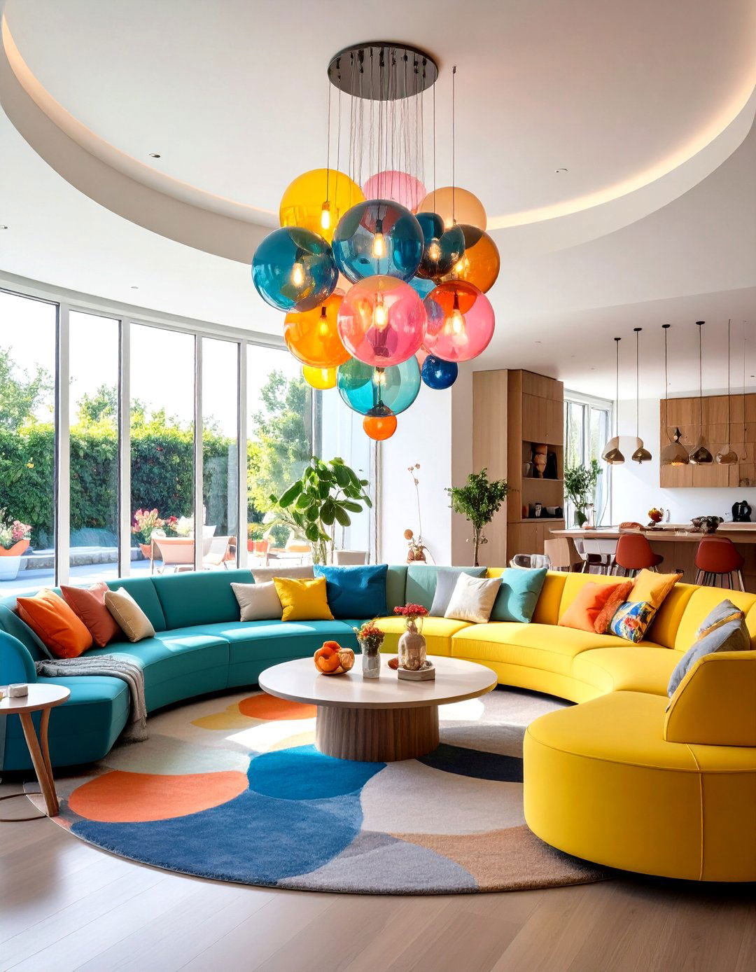 The Bubble Glass Chandelier - 30 living room chandelier ideas