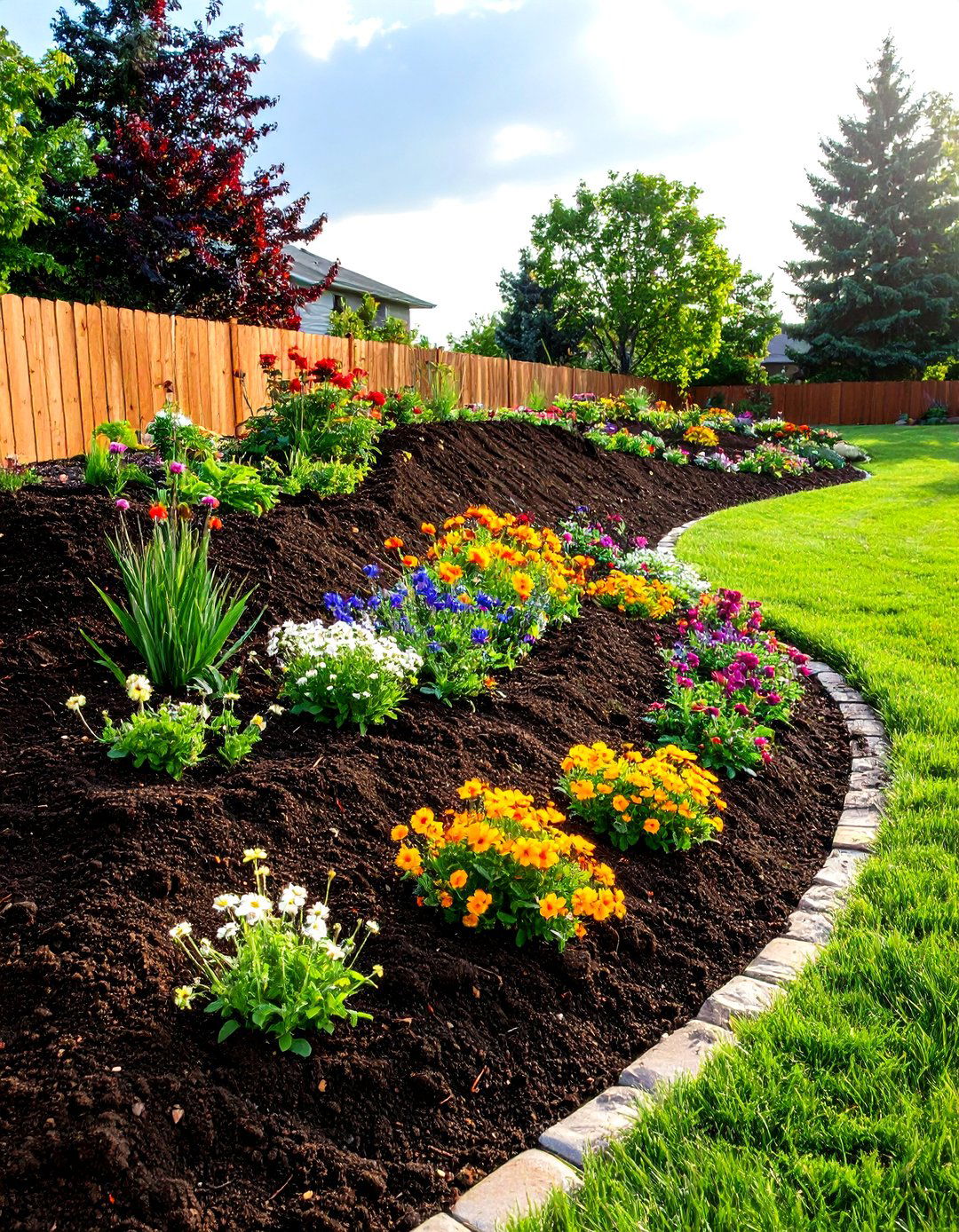 The Budget Berm and Swale System - 30 landscape design cost ideas
