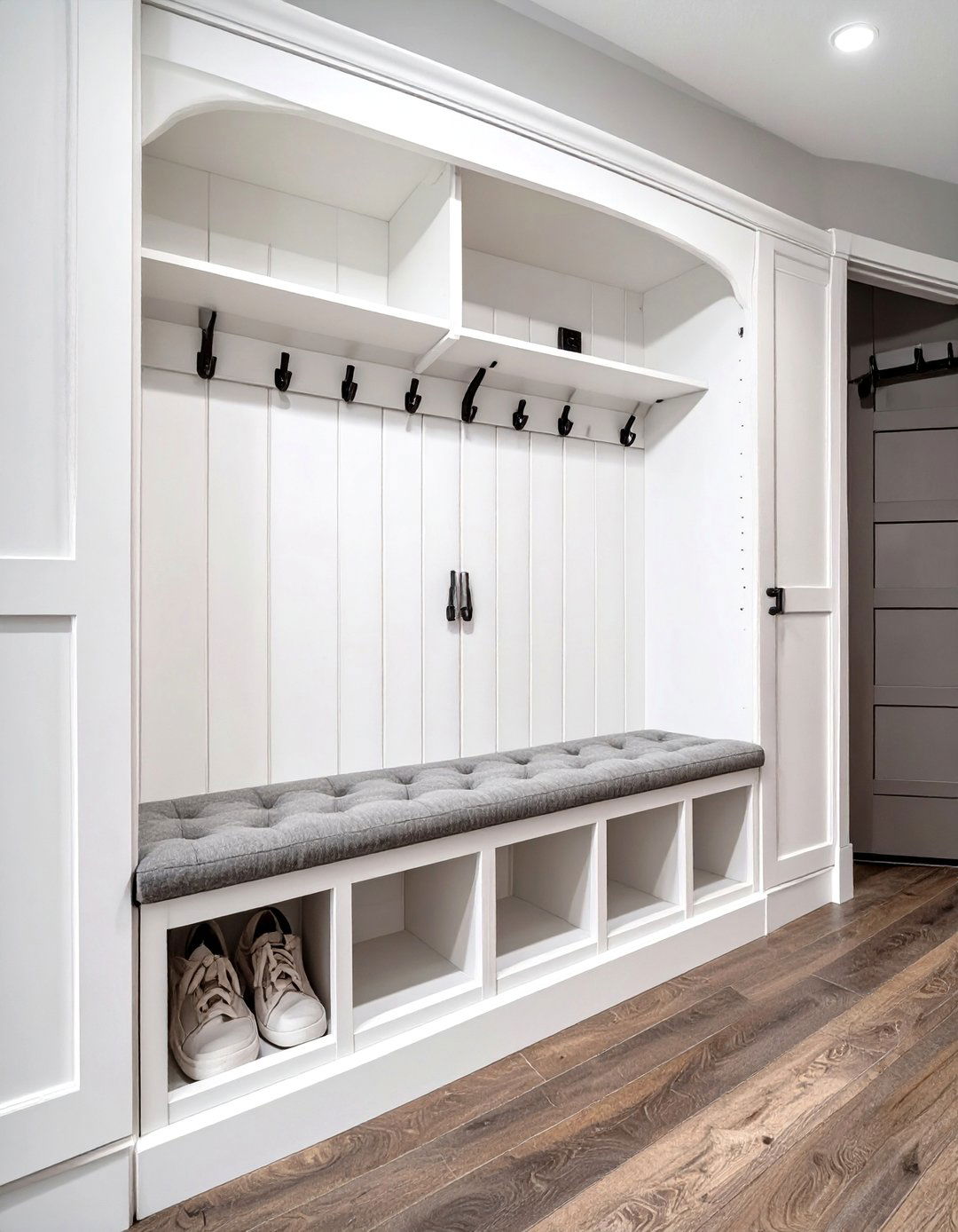 The Built In Mudroom Bench - 30 coat closet ideas