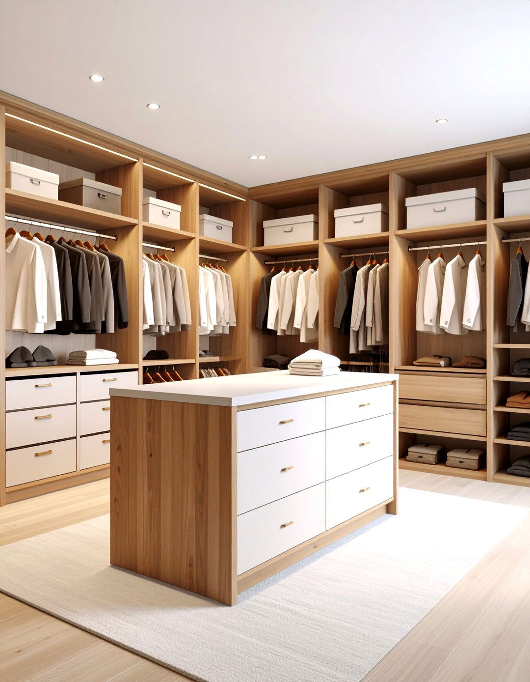 The Built in Closet Island - 30 diy closet organizer ideas