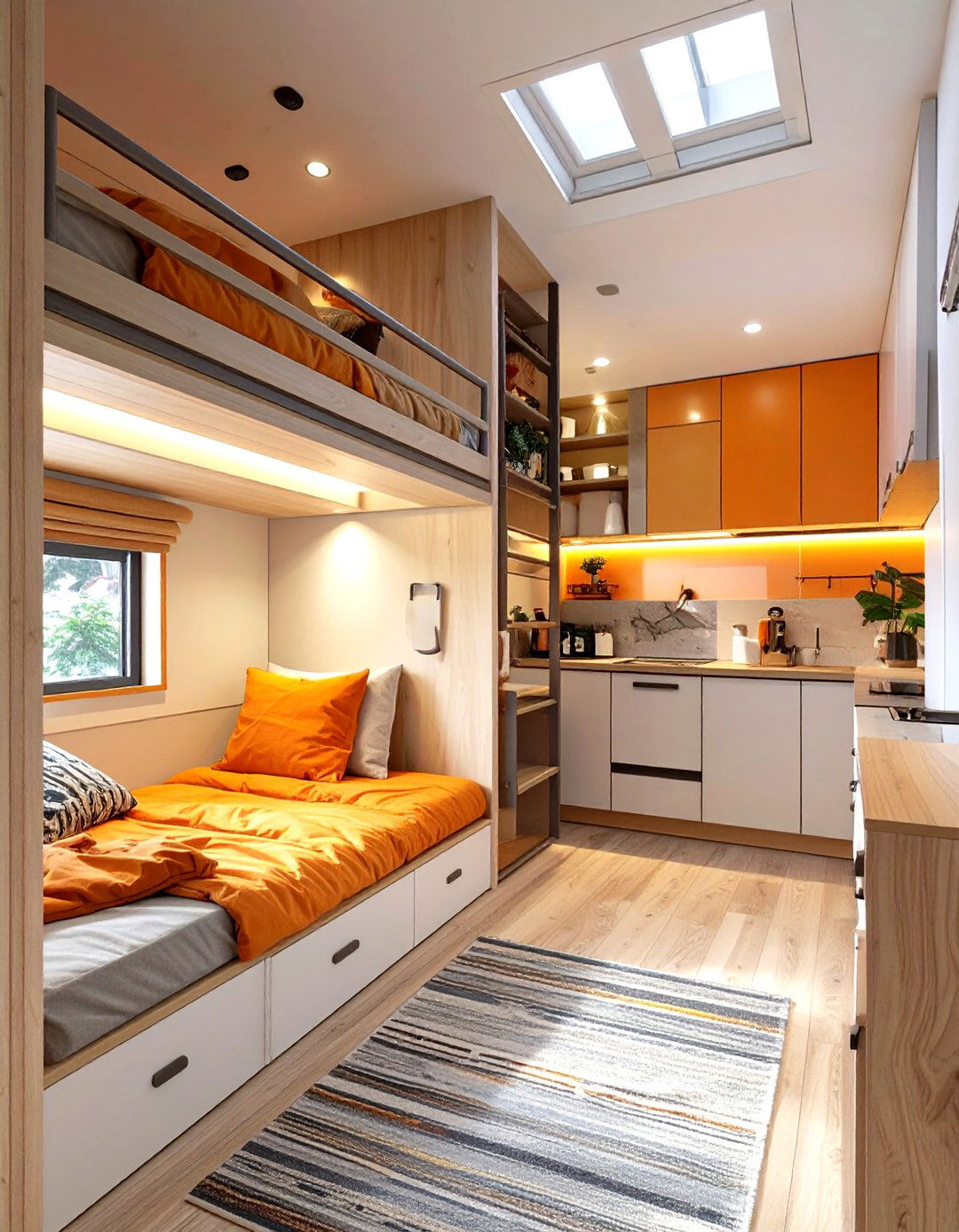 The Bunkhouse Style Layout - 30 low cost small house design ideas