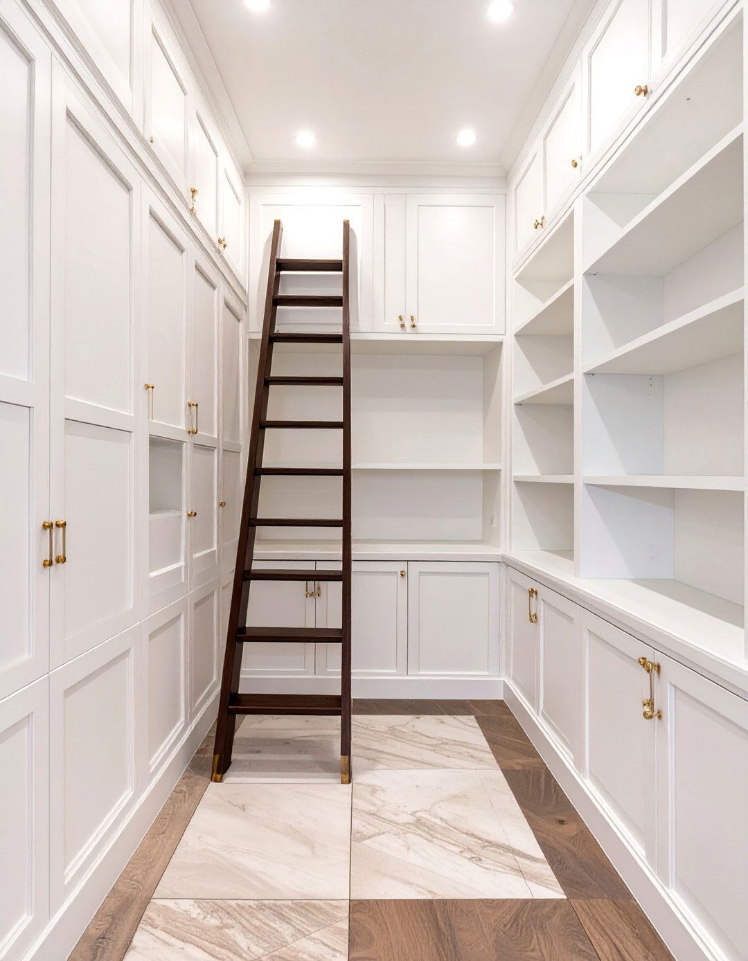 The Butler Pantry with a Library Ladder - 30 butler pantry ideas
