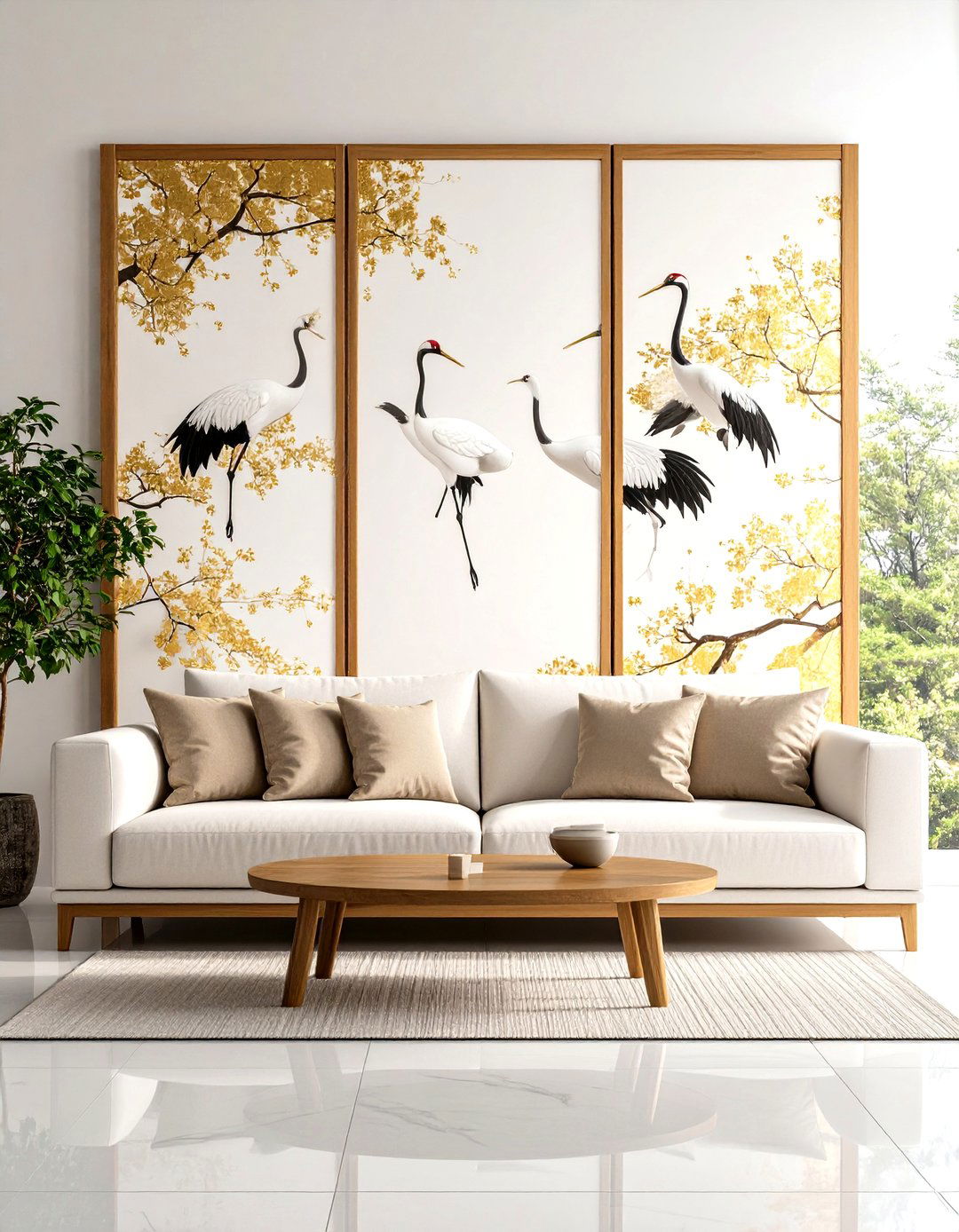 The Byobu Screen Accent - 30 japanese interior design ideas