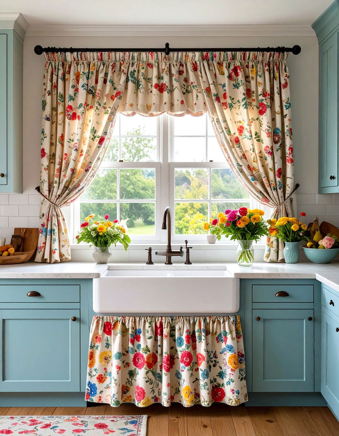 The Cafe Curtain Kitchen Charm - 30 kitchen window ideas over sink