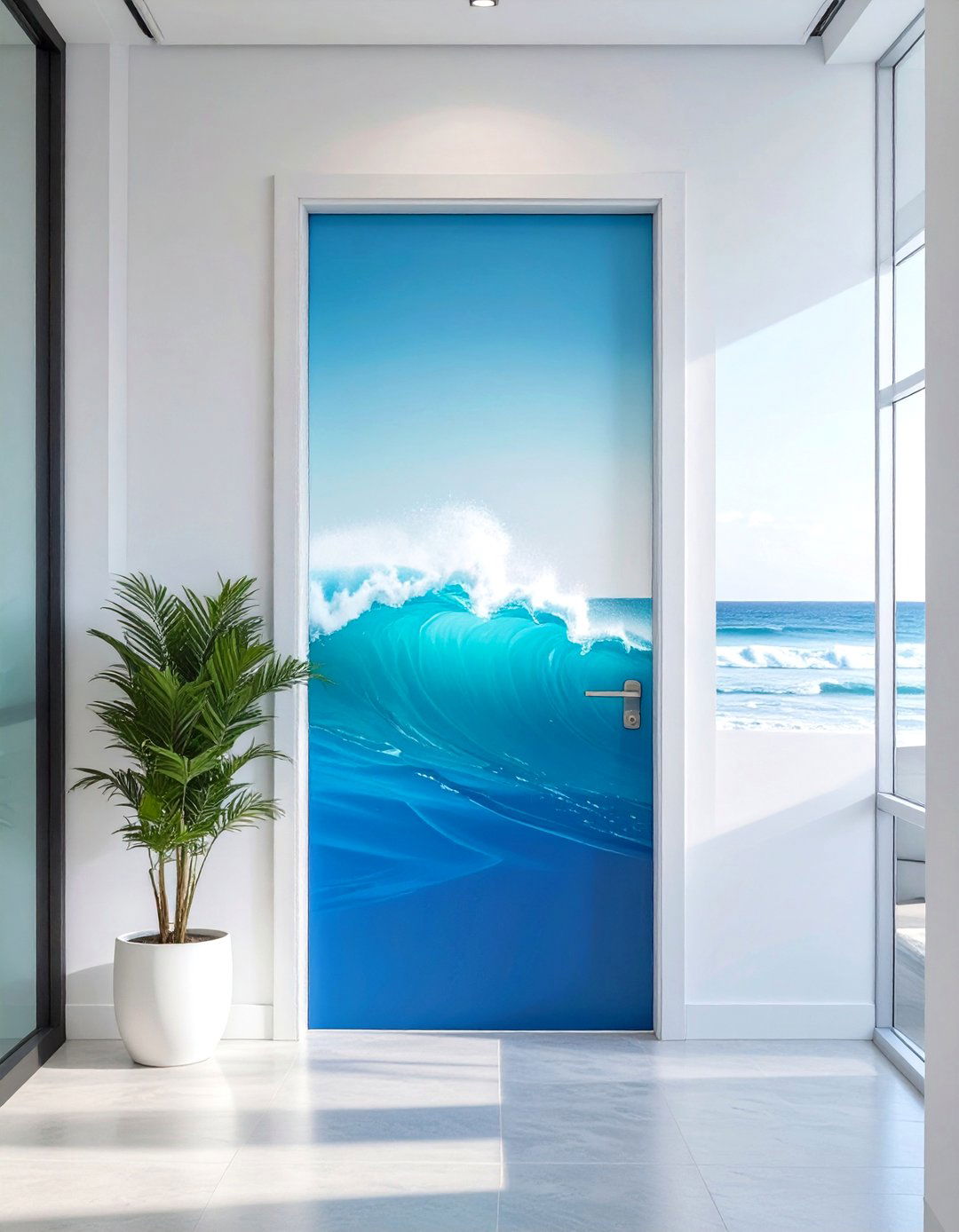 The Calm Ocean Waves Door - 30 office door  decorating ideas