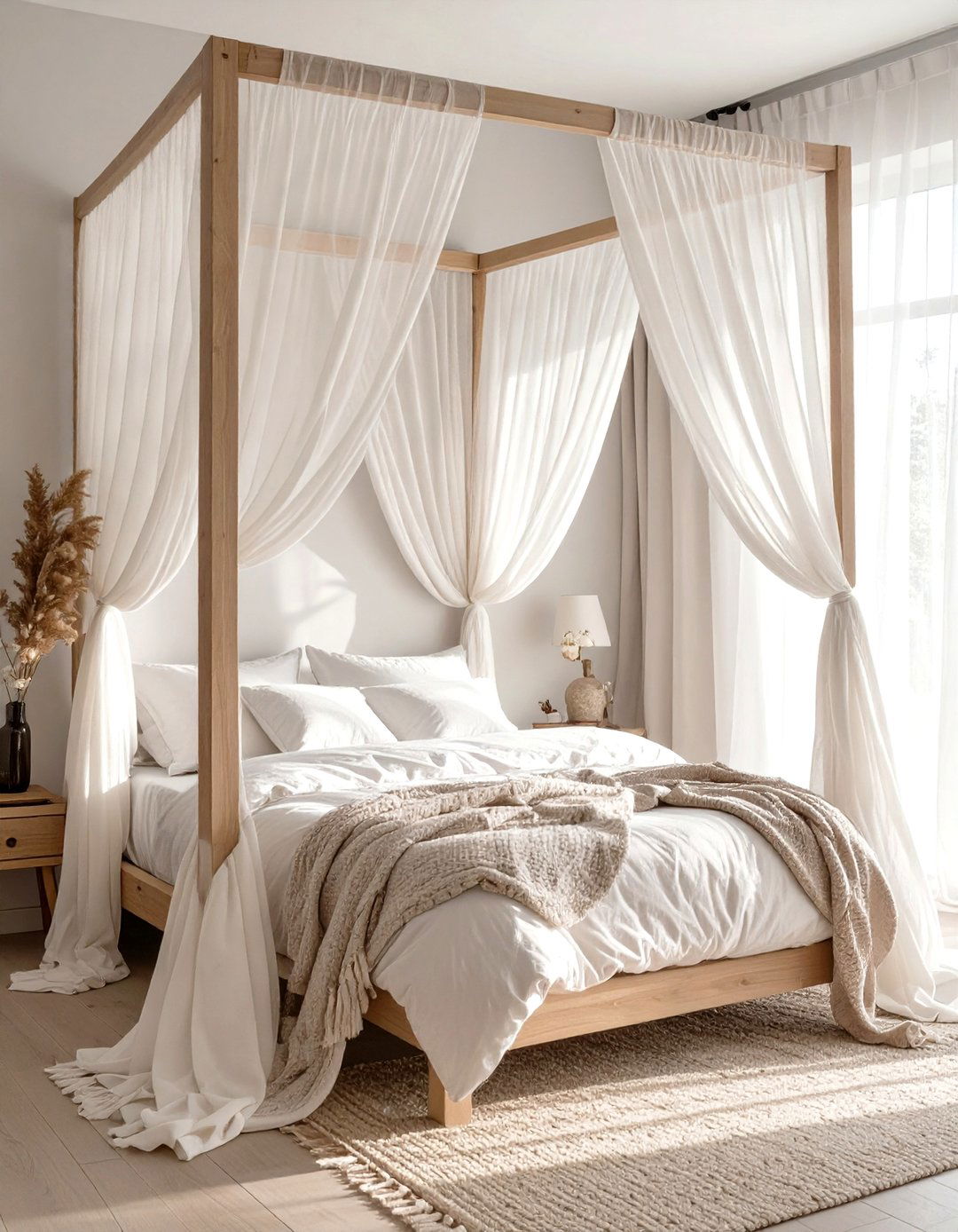 The Canopy Bed Nook Bedroom - 30 cozy modern small bedroom ideas