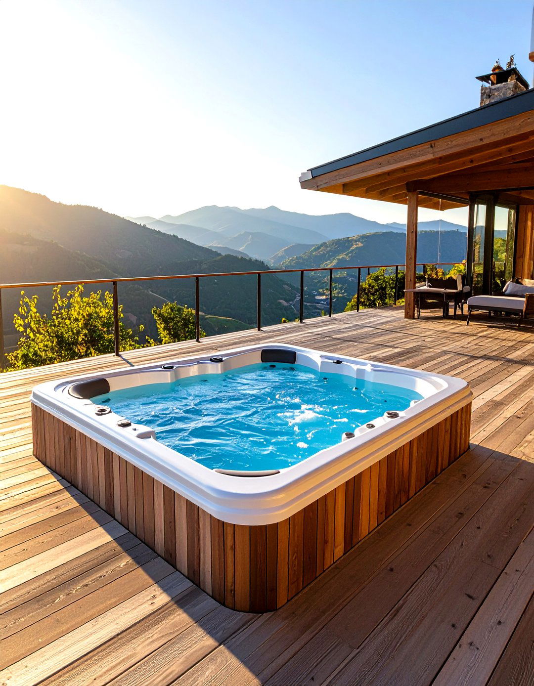 The Cantilevered Hot Tub Deck - 30 hot tub deck ideas