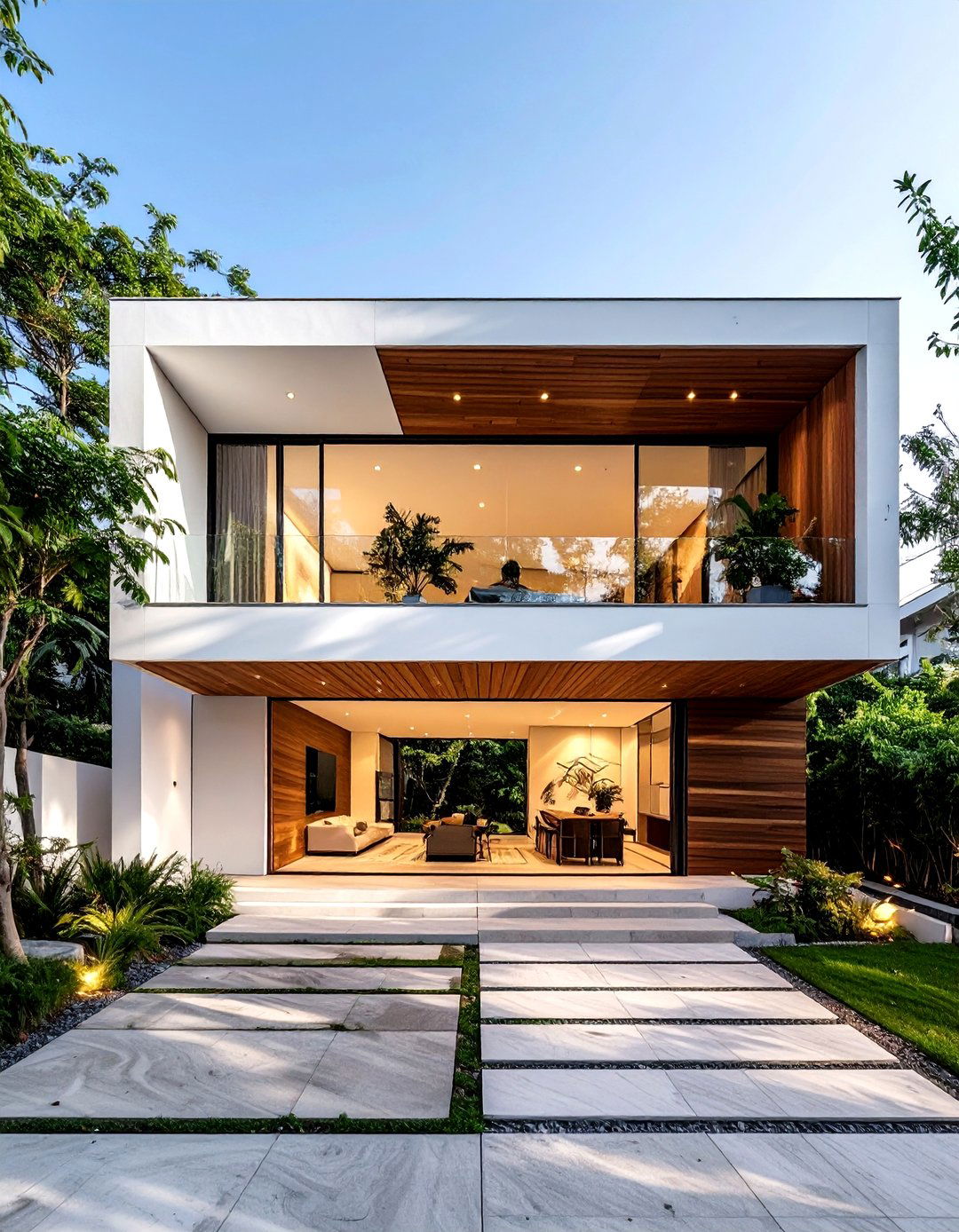 The Cantilevered Second Floor - 30 low budget simple two storey house design ideas