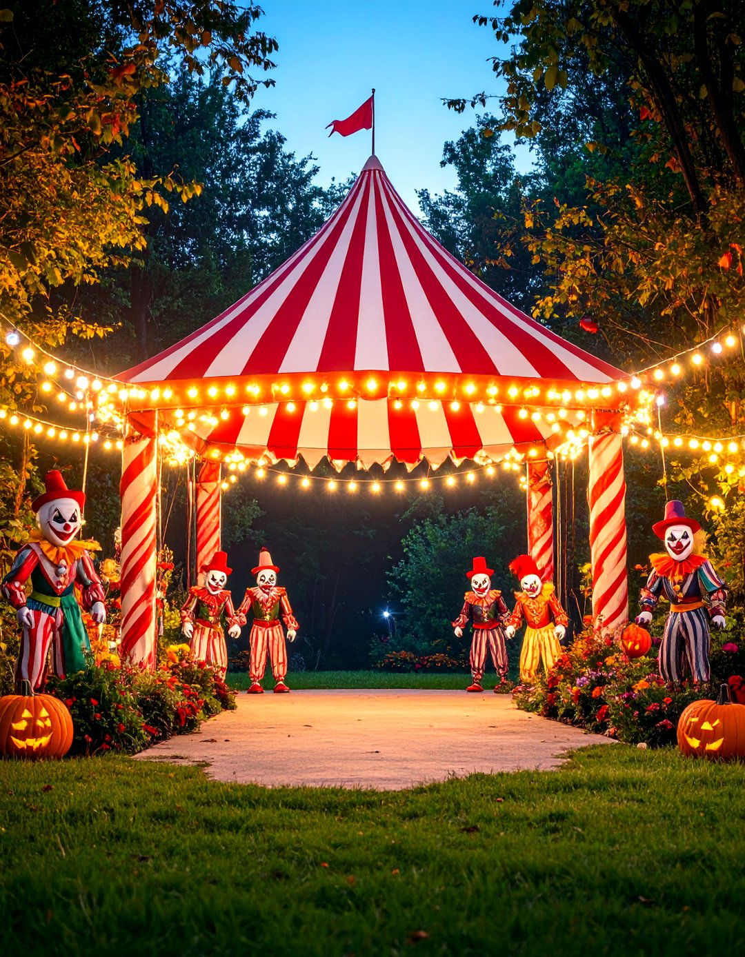 The Carn Evil Freak Show Entrance - 30 halloween outdoor decor ideas