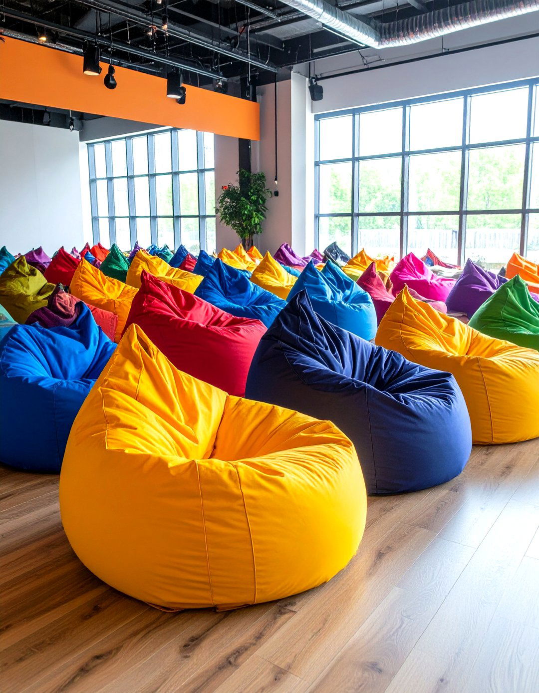 The Casual Bean Bag Cinema - 30 home theater seating ideas