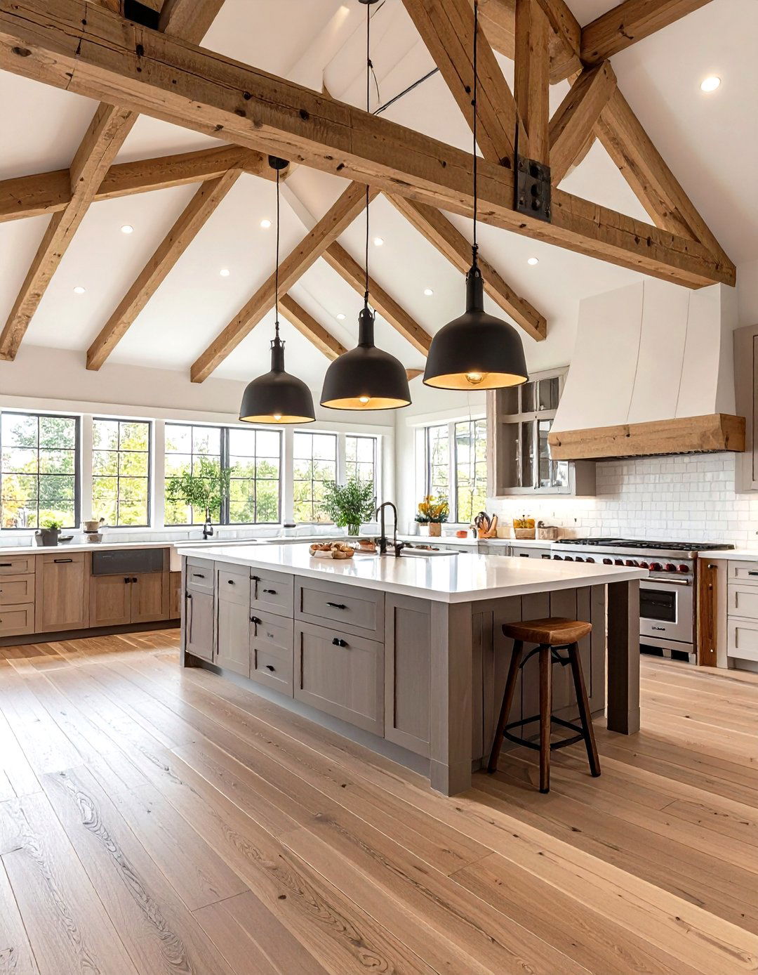 The Cathedral Ceiling Farmhouse Kitchen - 30 farmhouse kitchen design ideas