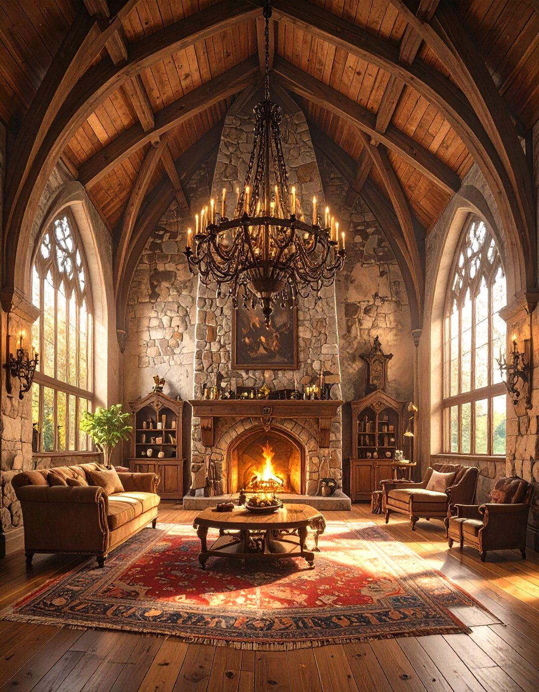 The Cathedral Ceiling Great Room - 30 gothic interior design ideas