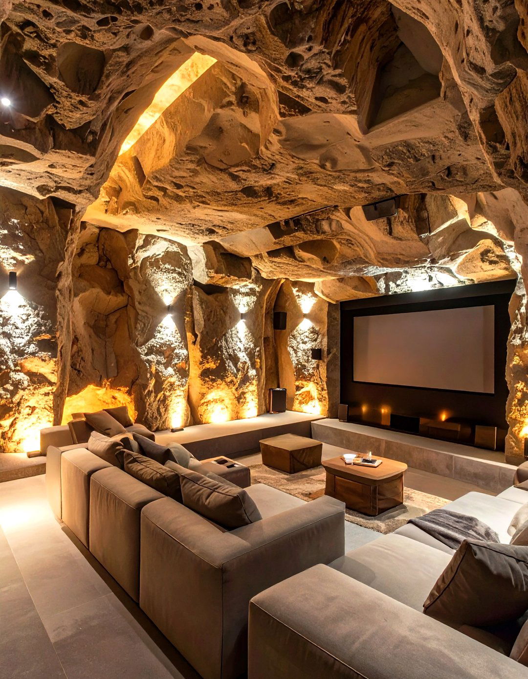 The Cavernous Grotto Theater - 30 home theater design ideas
