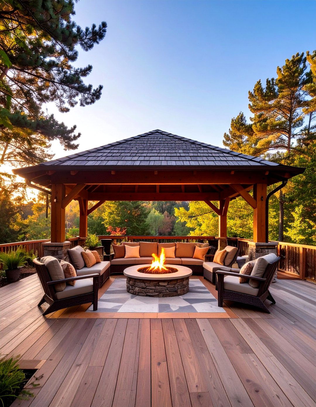 The Cedar Shake Roof Pavilion - 30 deck cover ideas