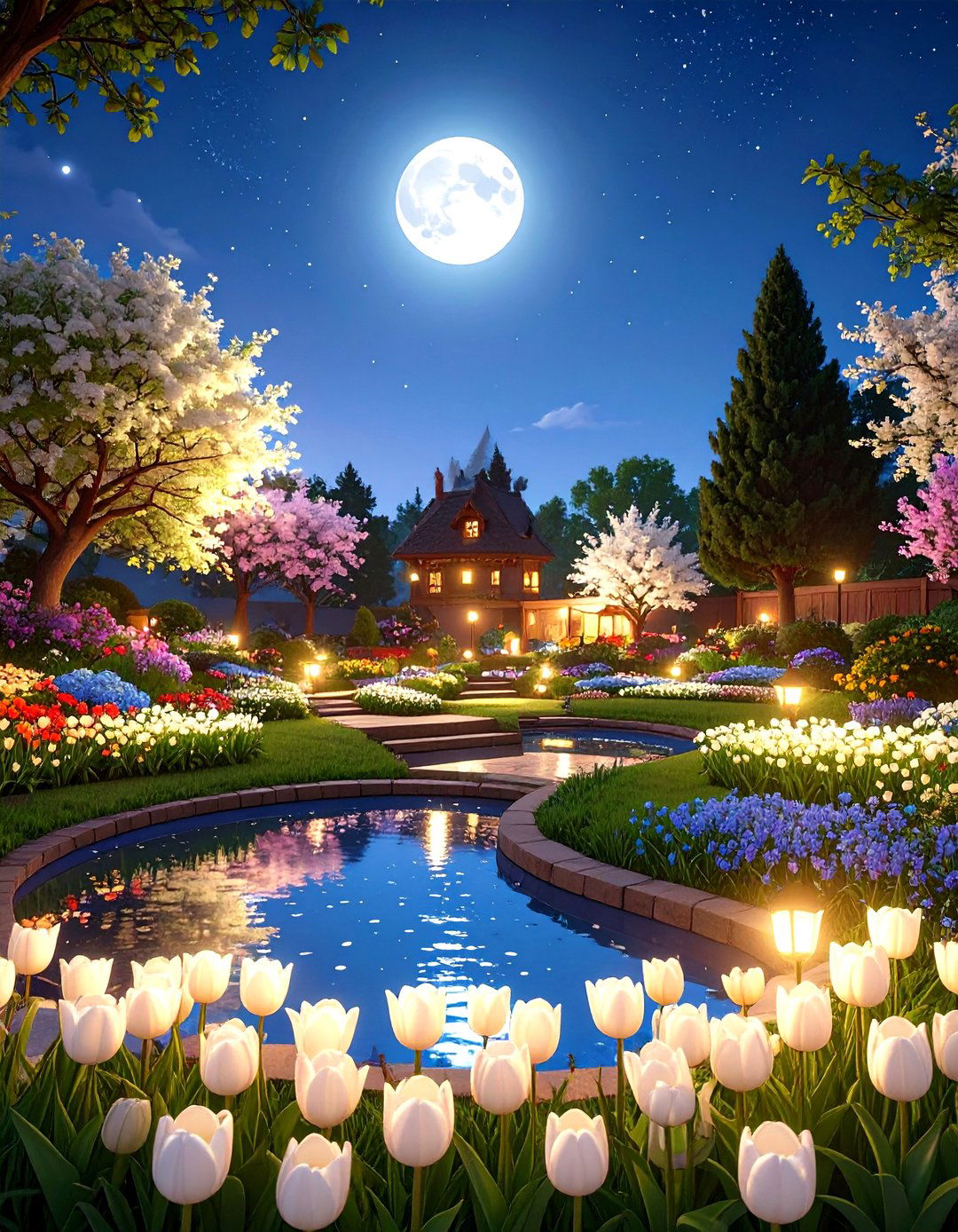 The Celestial Moon Garden - 30 minecraft garden ideas