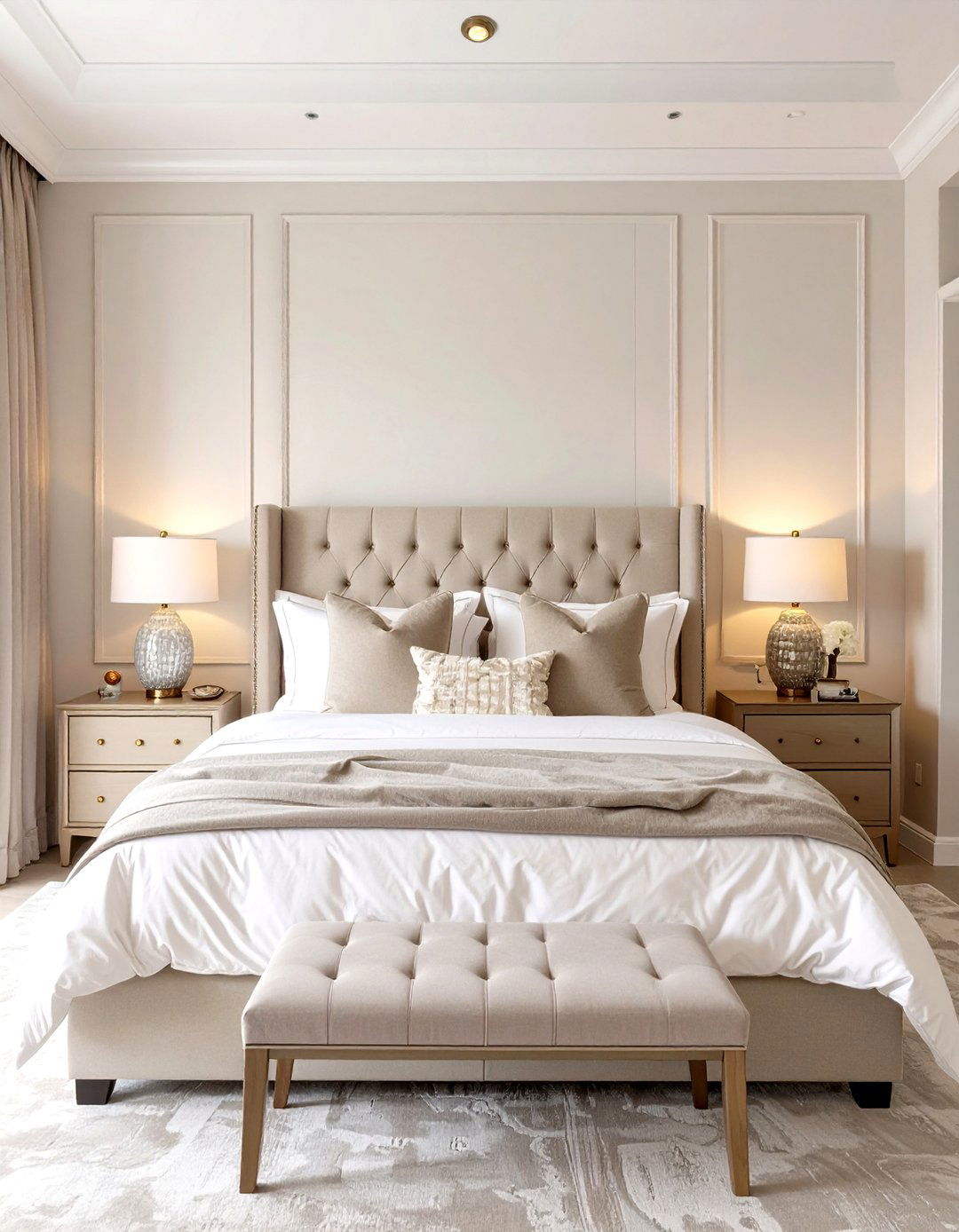 The Centered Bed as a Focal Point - 30 balance in interior design ideas