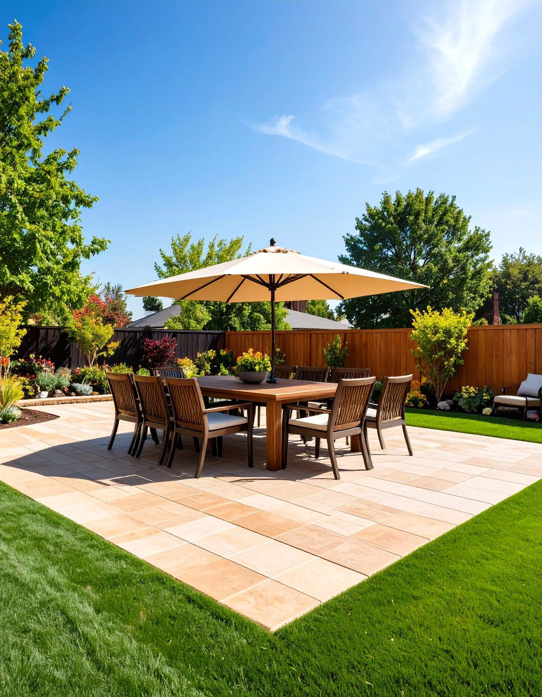 The Central Entertainment Hub - 30 backyard ideas with pavers and turf