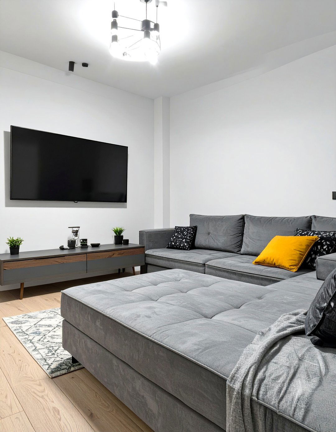 The Chaise Lounge Arrangement - 30 narrow living room ideas with tv