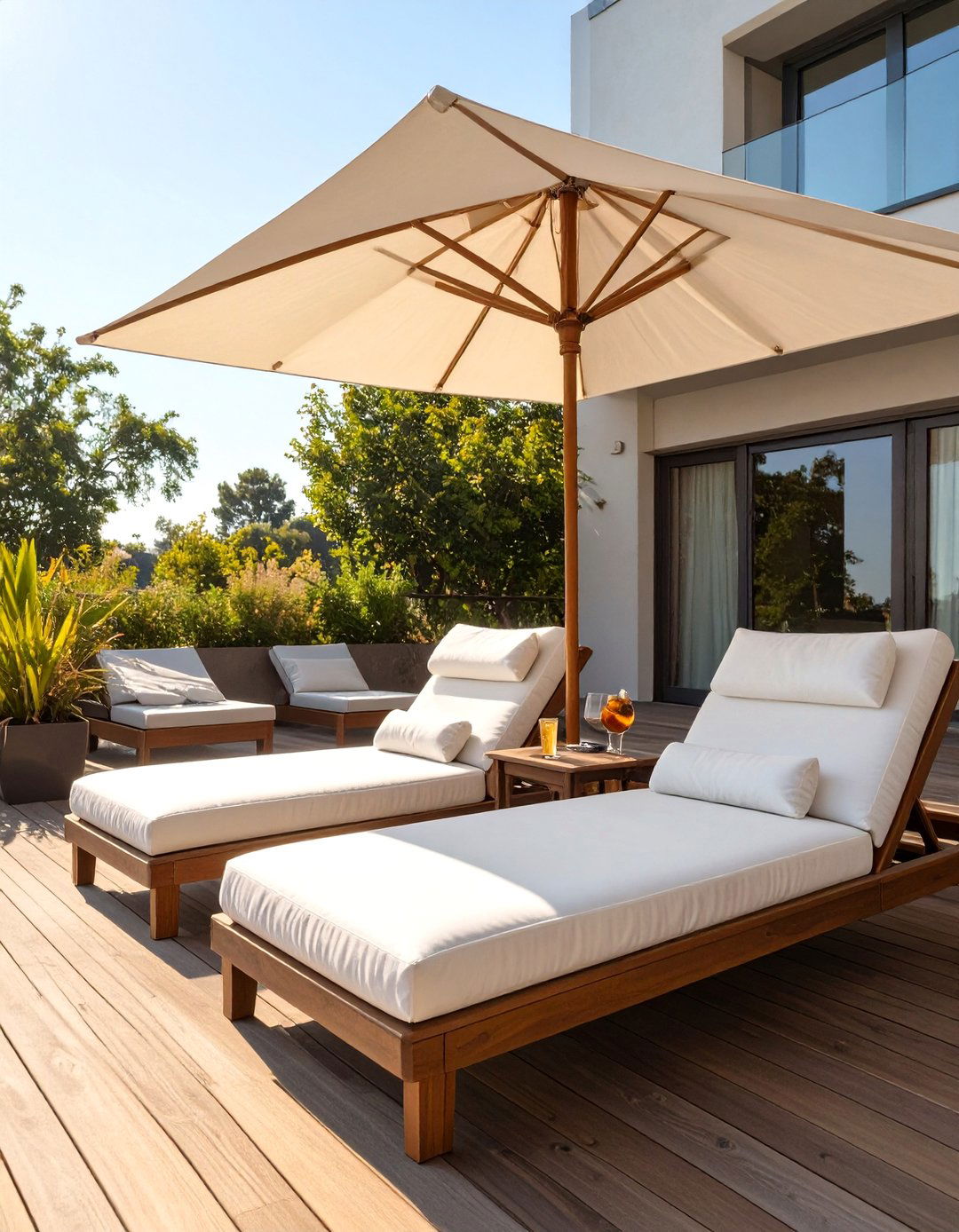 The Chaise Lounge Sunbathing Deck Layout - 30 deck furniture layout ideas