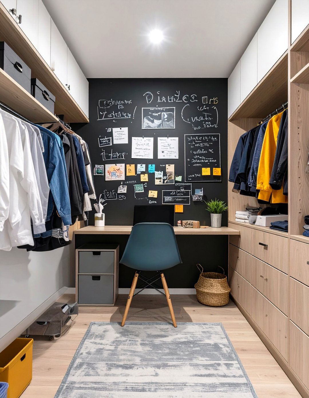 The Chalkboard Wall Organizer - 30 closet desk ideas