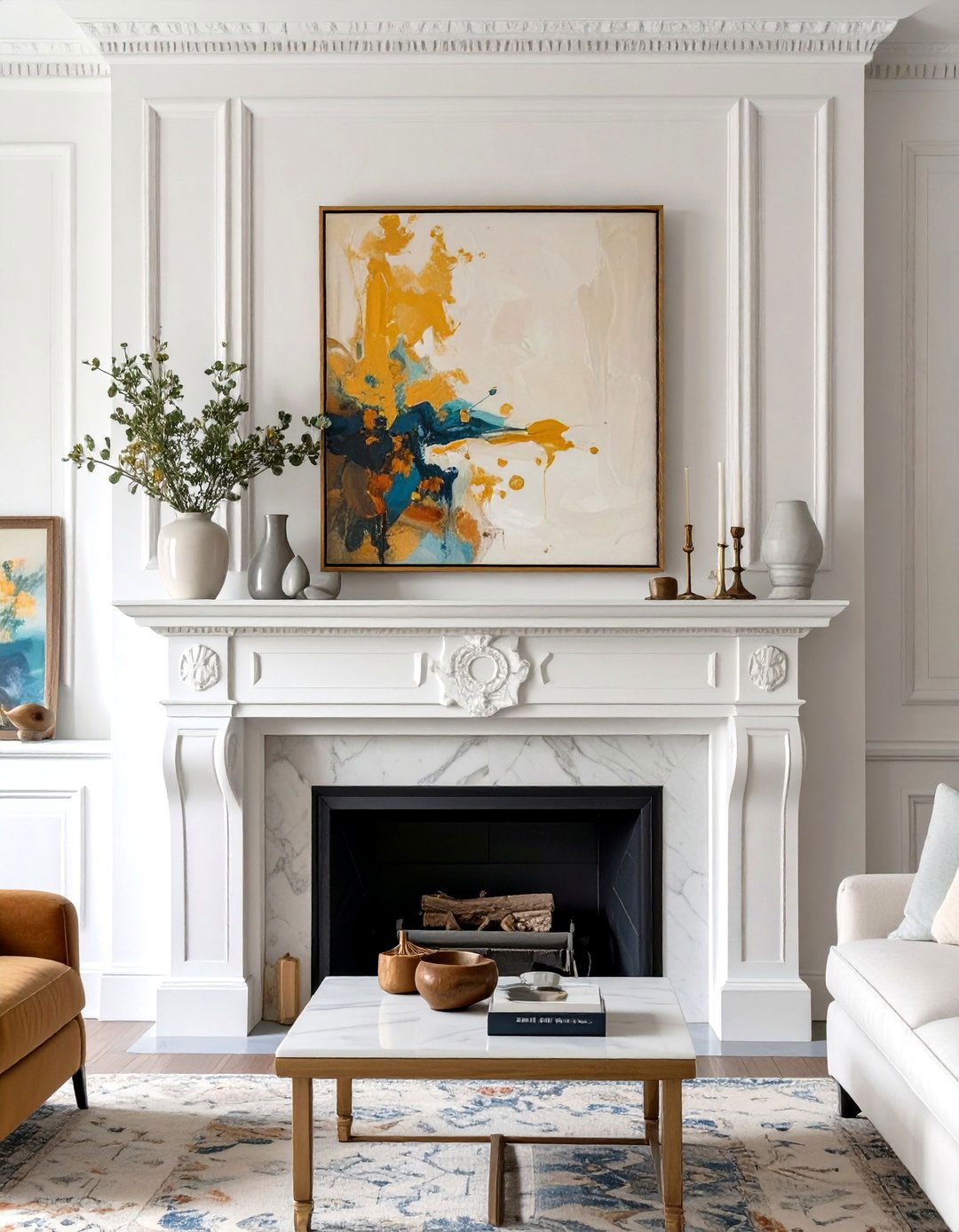 The Charm of a Fireplace Mantel - 30 timeless interior design ideas