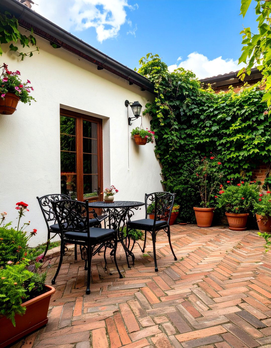 The Charming Brick Courtyard Patio - 30 backyard patio designs