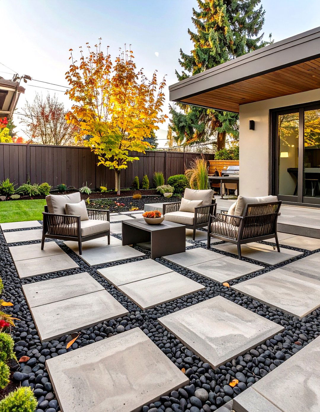 The Checkerboard Paver Patio Design - 30 backyard ideas without grass