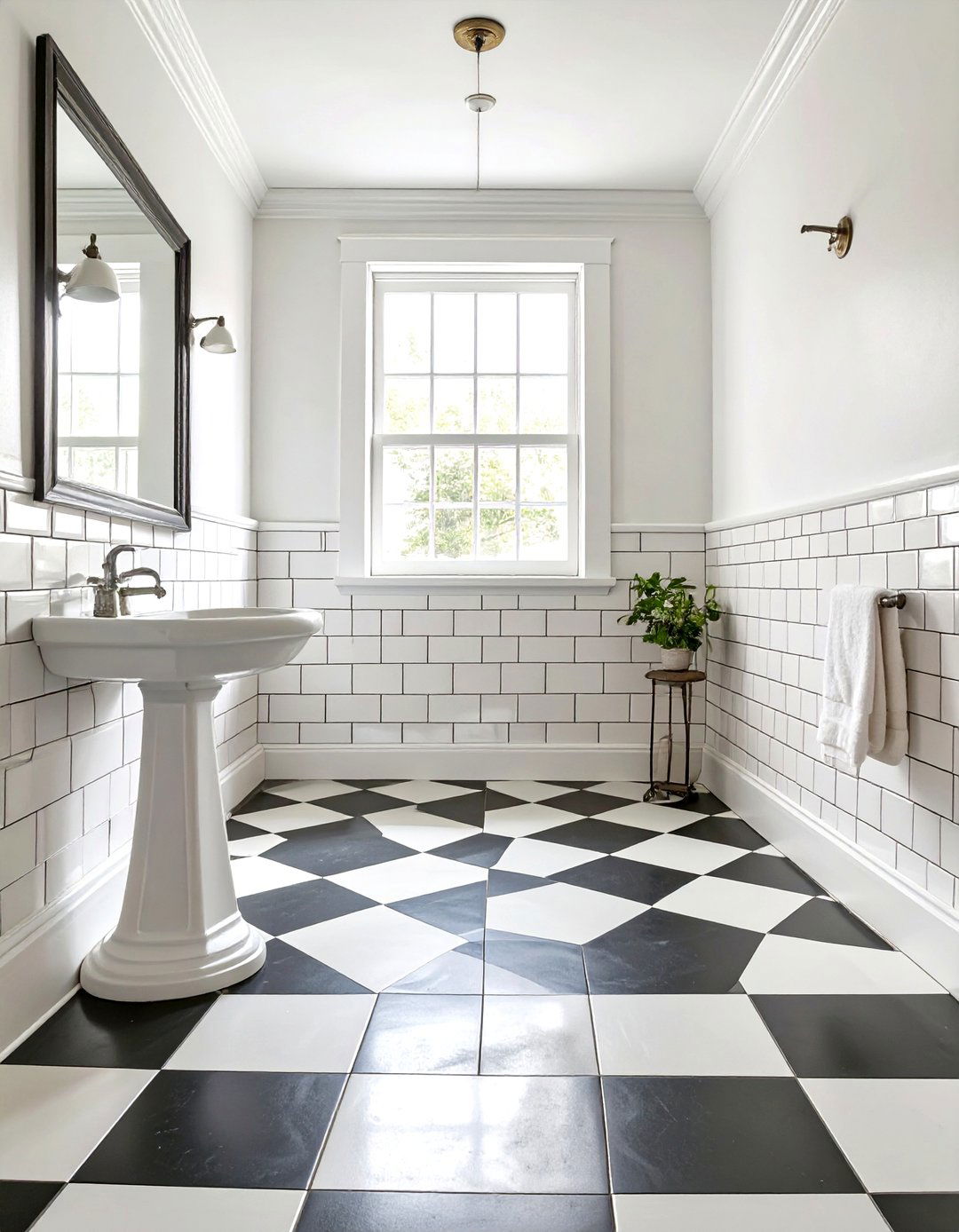 The Checkered Floor Bathroom - 30 classic bathroom design ideas