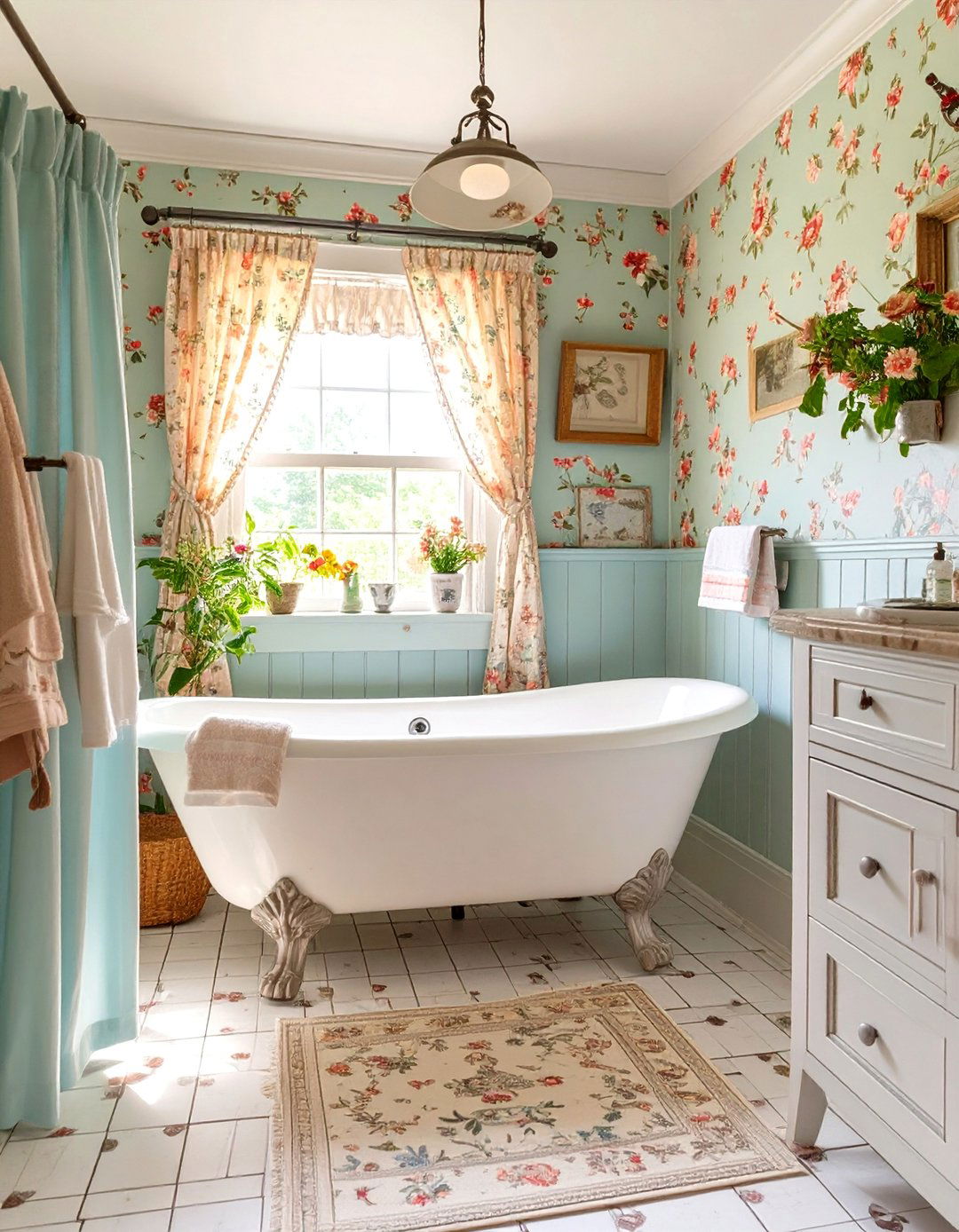 The Cheerful Cottagecore Bathroom - 30 bathroom remodel ideas on a budget