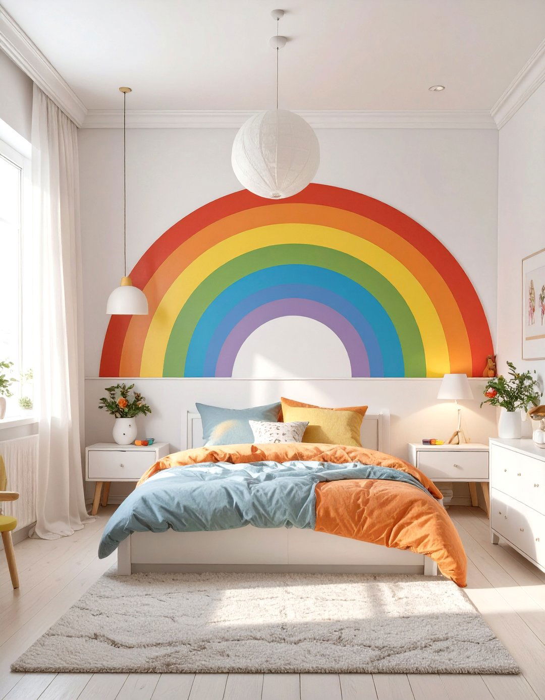 The Cheerful Rainbow Bedroom - 30 kids bedroom ideas
