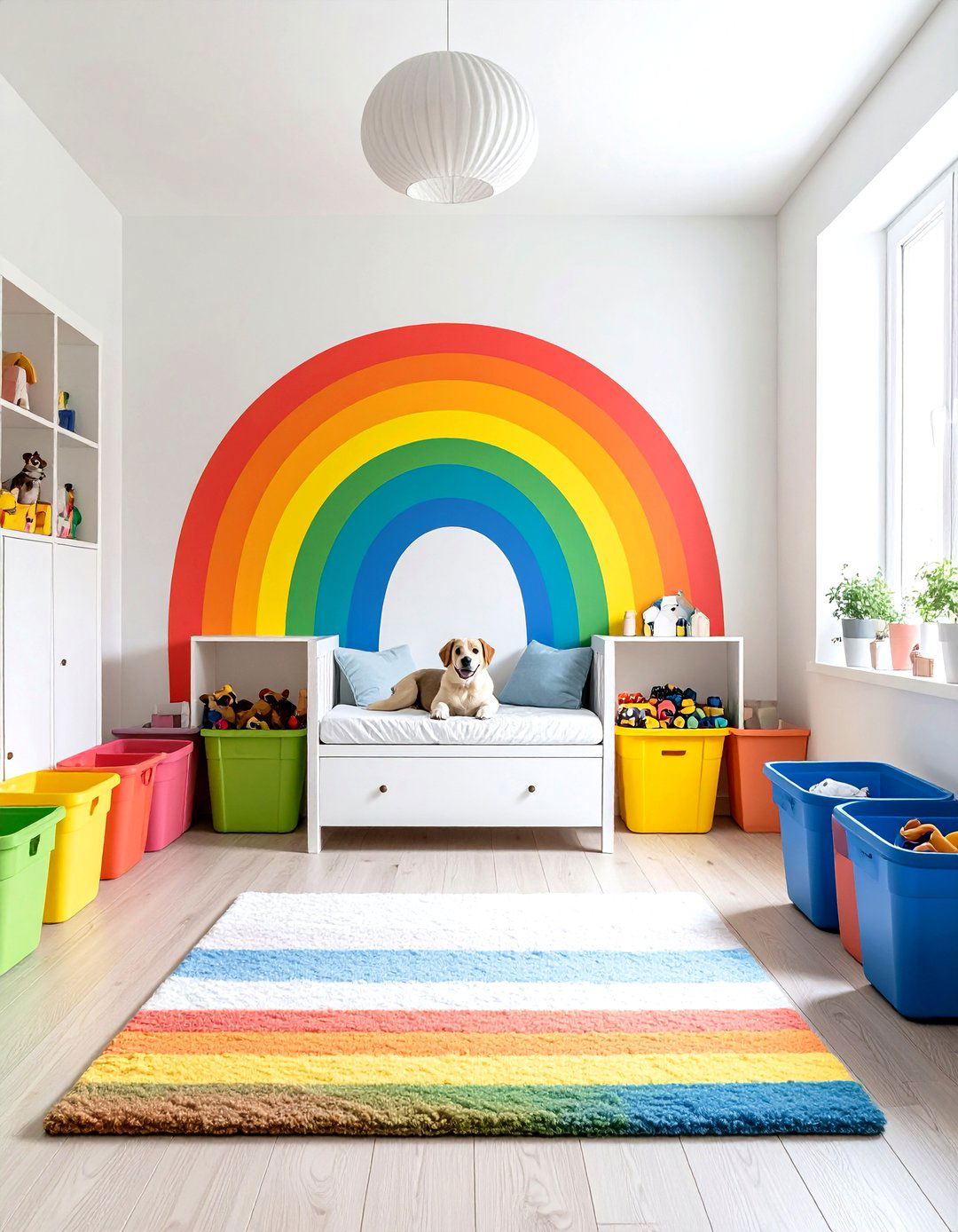 The Cheerful Rainbow Dog Bedroom - 30 dog bedroom ideas
