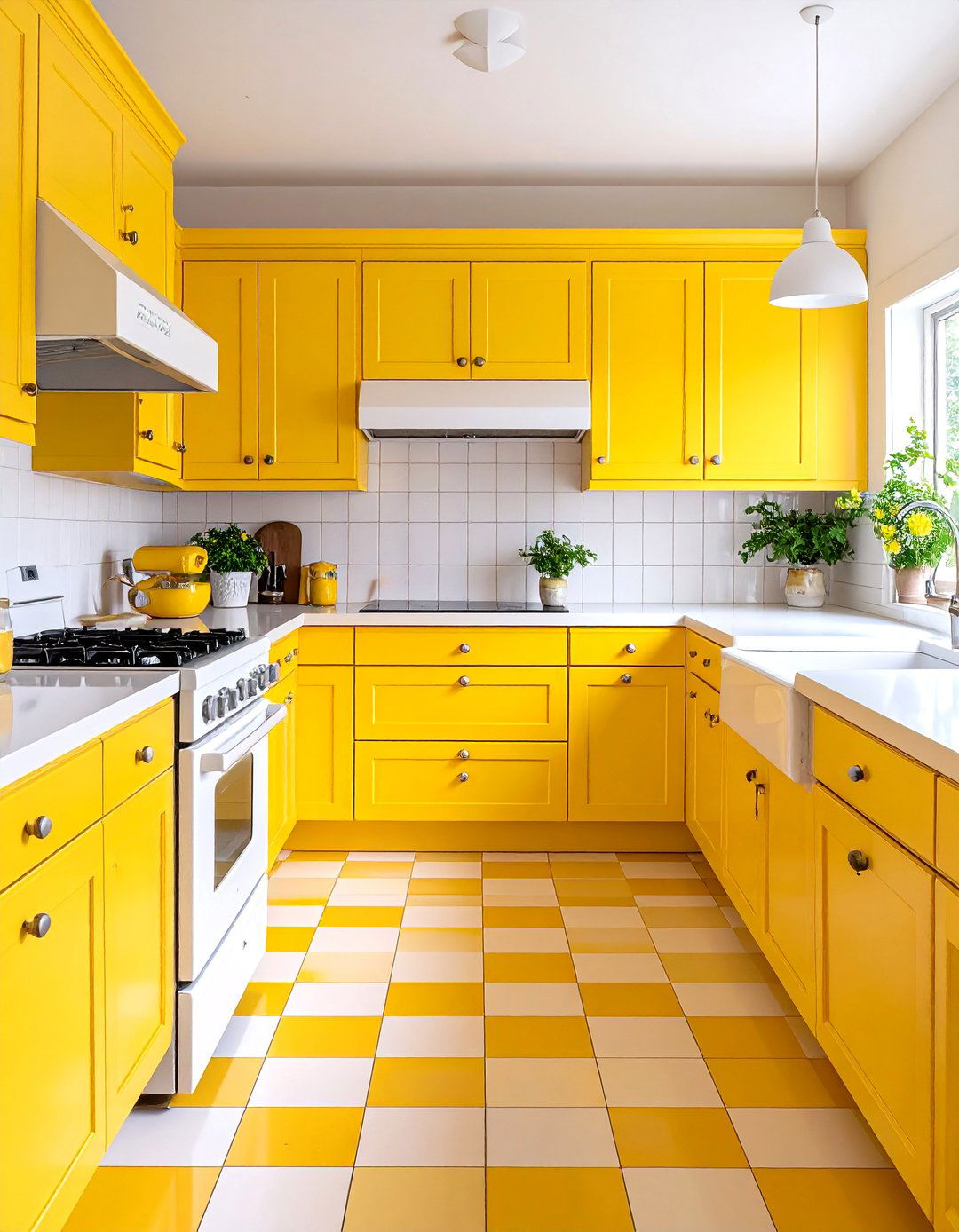 The Cheerful Yellow and White Kitchen - 30 70s interior design ideas