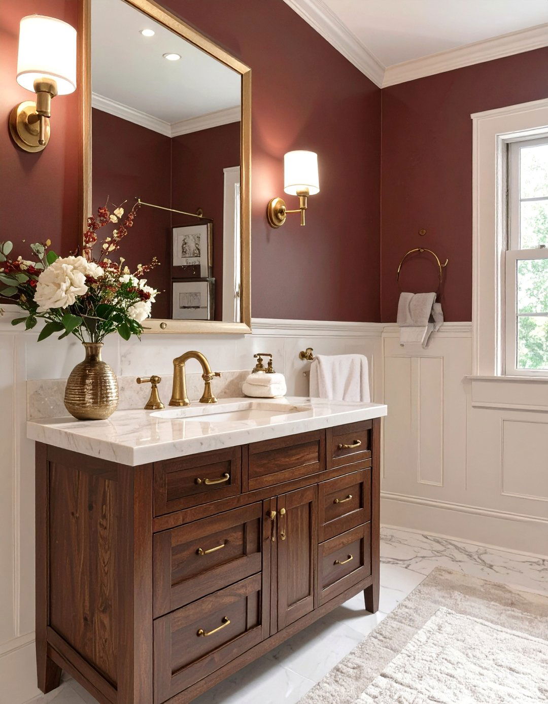 The Cherry Cola Brown Bathroom - 30 bathroom color ideas 2025