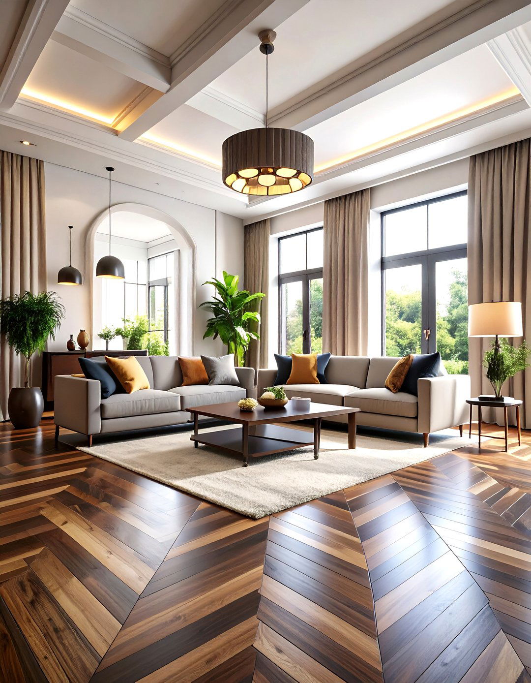The Chevron Patterned Flooring - 30 1920's art deco interior design ideas