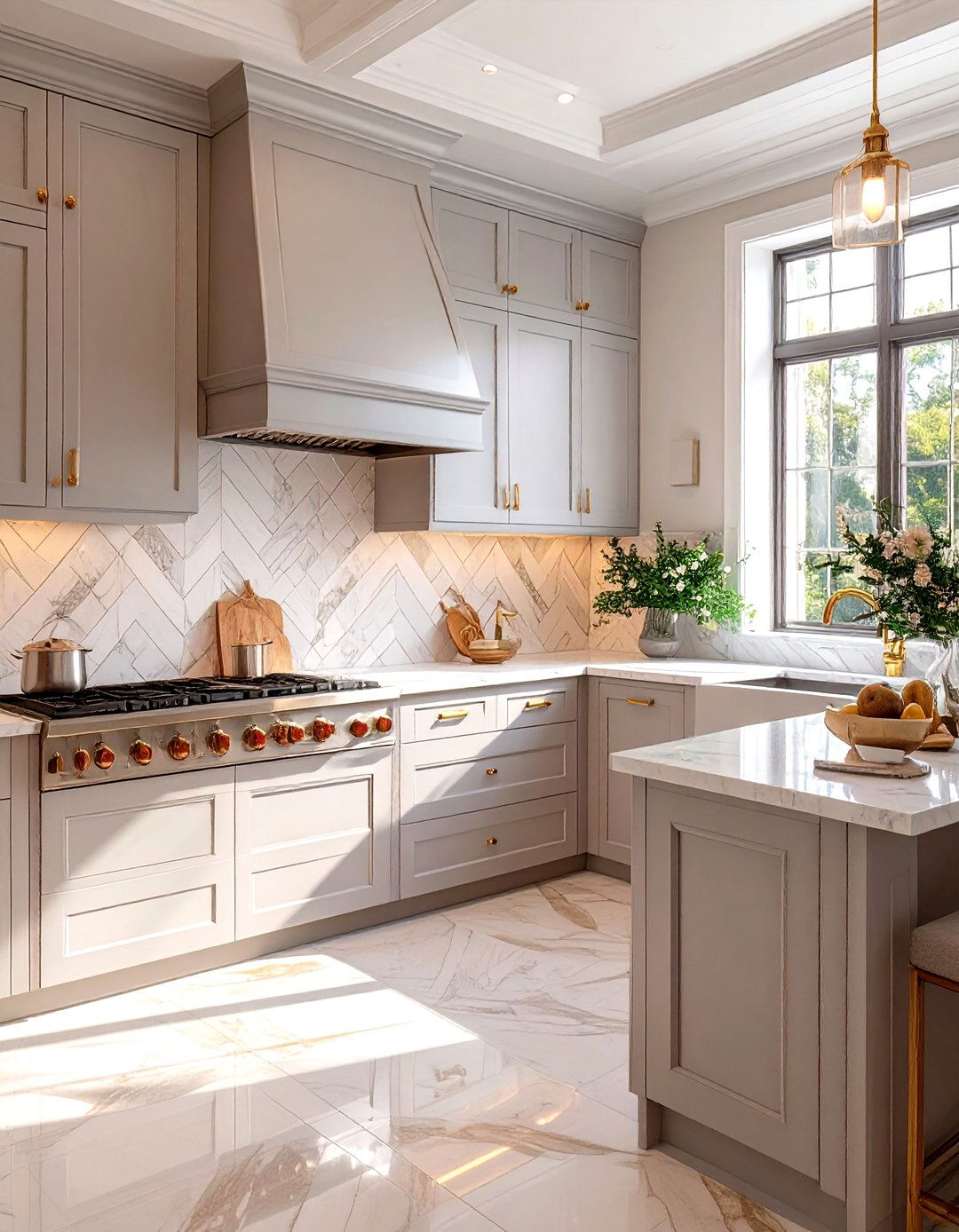 The Chevron Tile Kitchen - 30 modern kitchen backsplash ideas