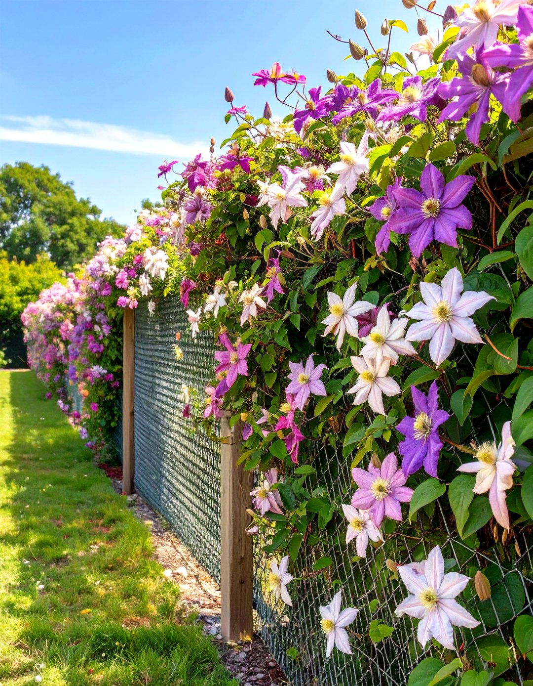 The Chicken Wire and Vine Fence - 30 low cost garden fence designs