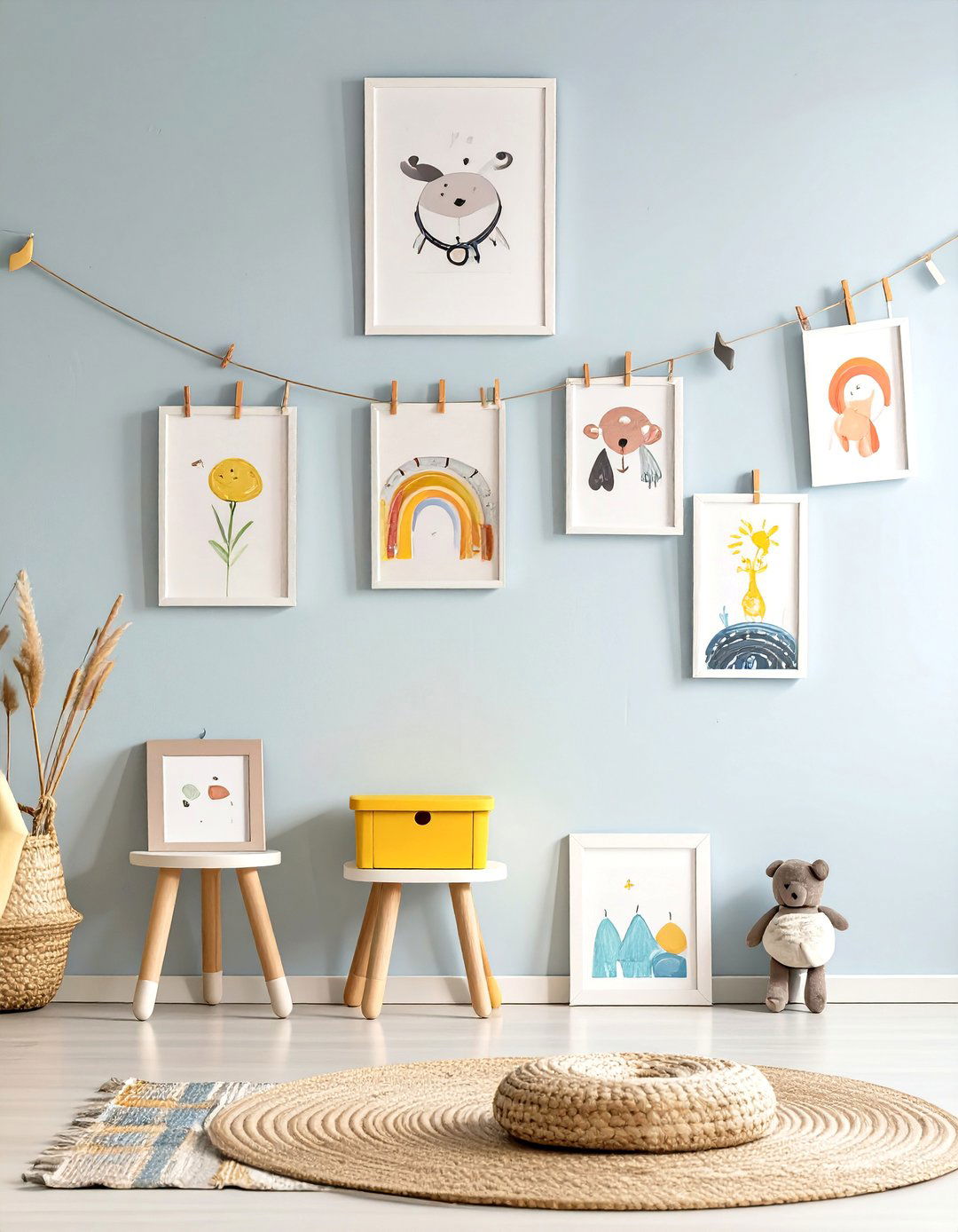 The Childrens Art Gallery Wall - 30 ideas for wall decor