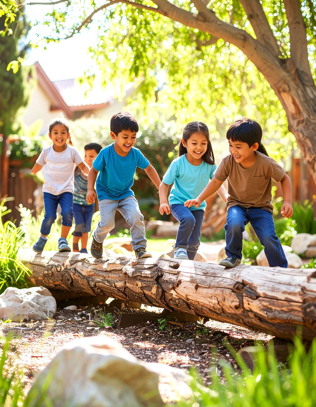 The Childrens Natural Playscape - 30 large backyard ideas