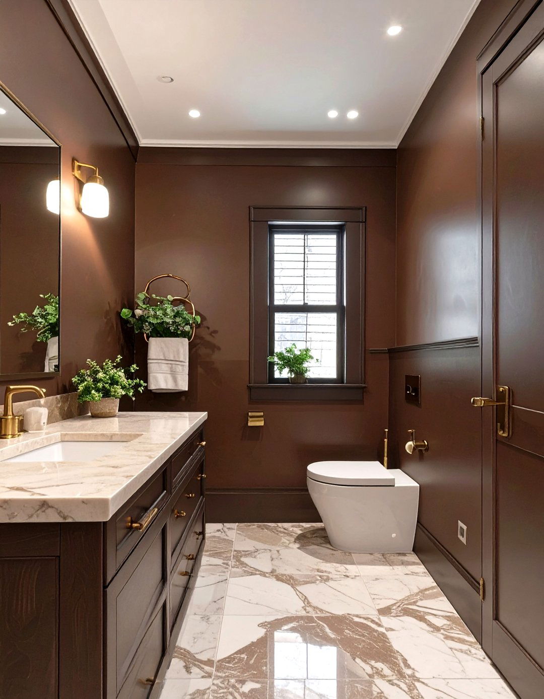 The Chocolate Brown Bathroom - 30 moody bathroom ideas