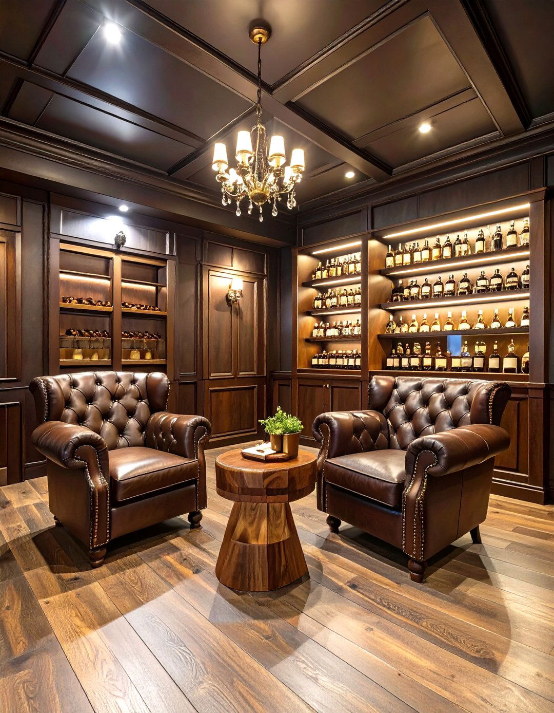 The Cigar Lounge Garage Bar - 30 man cave garage bar ideas