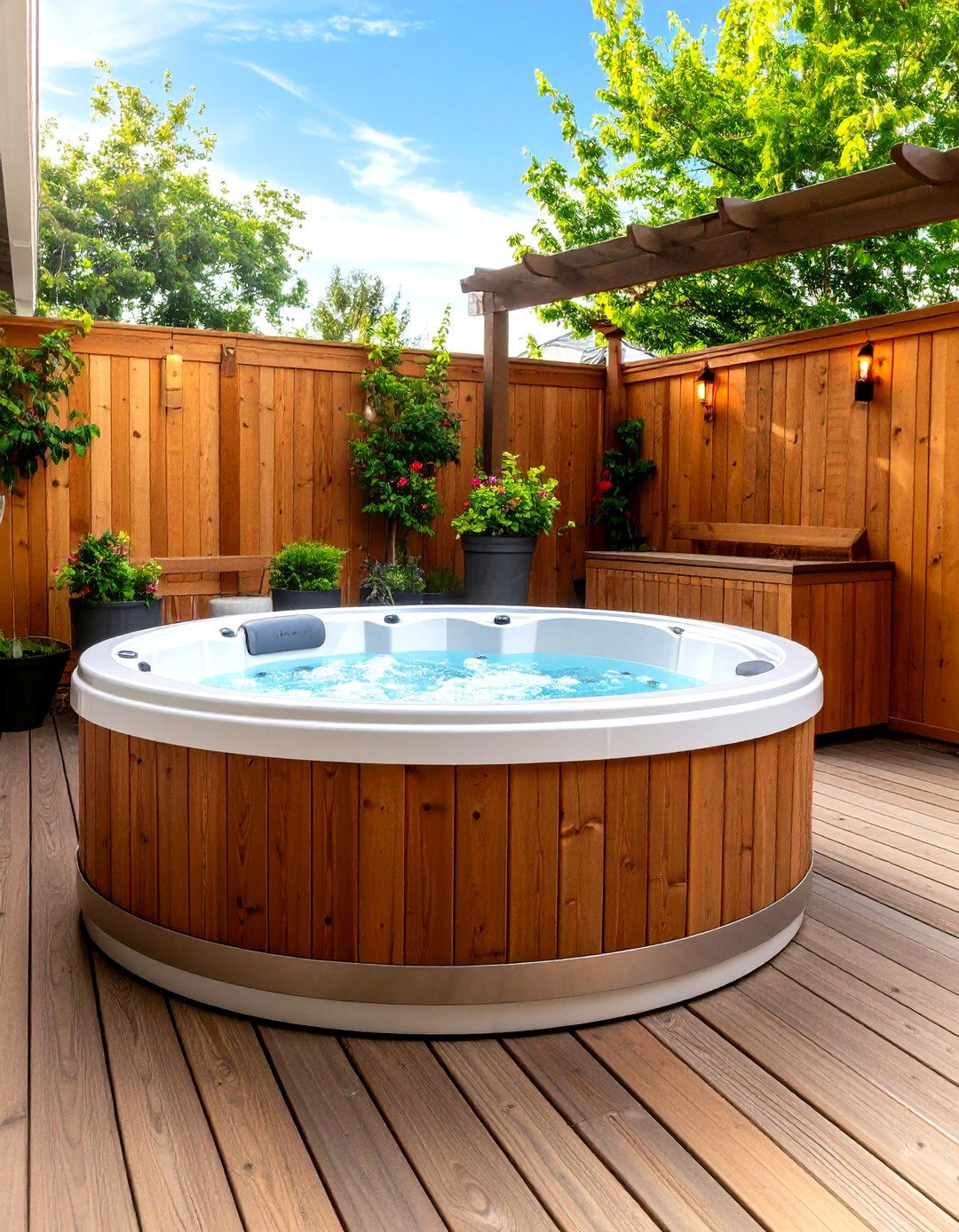 The Circular Hot Tub Deck - 30 hot tub deck ideas