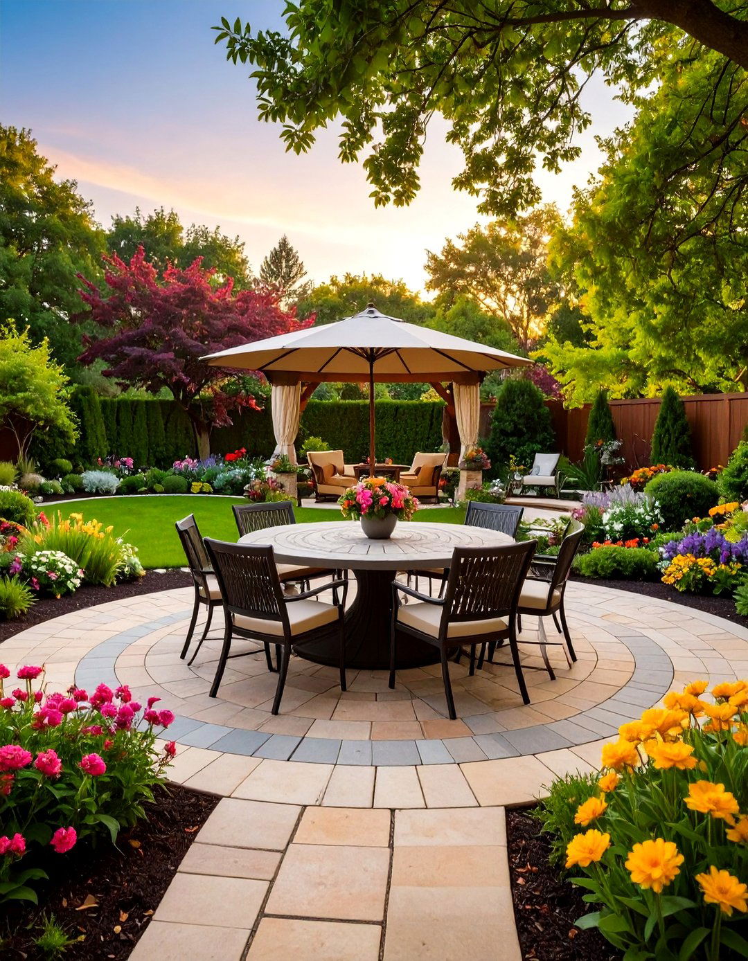 The Circular Patio Hub - 30 backyard hardscape ideas