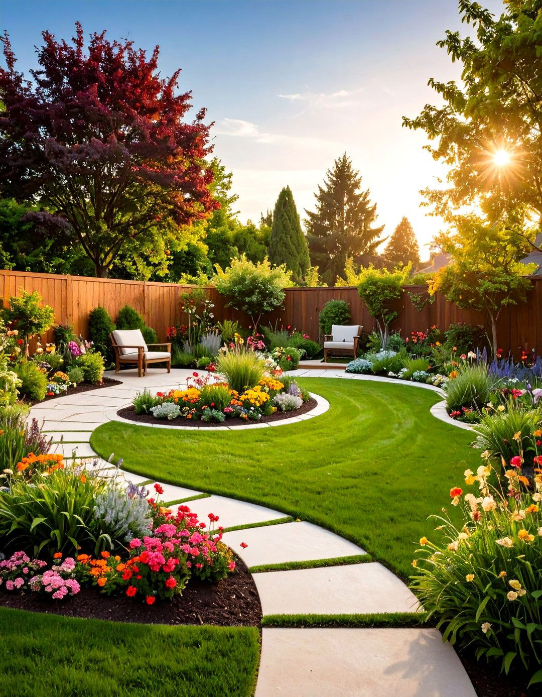 The Circular Themed Garden Layout - 30 garden layout ideas